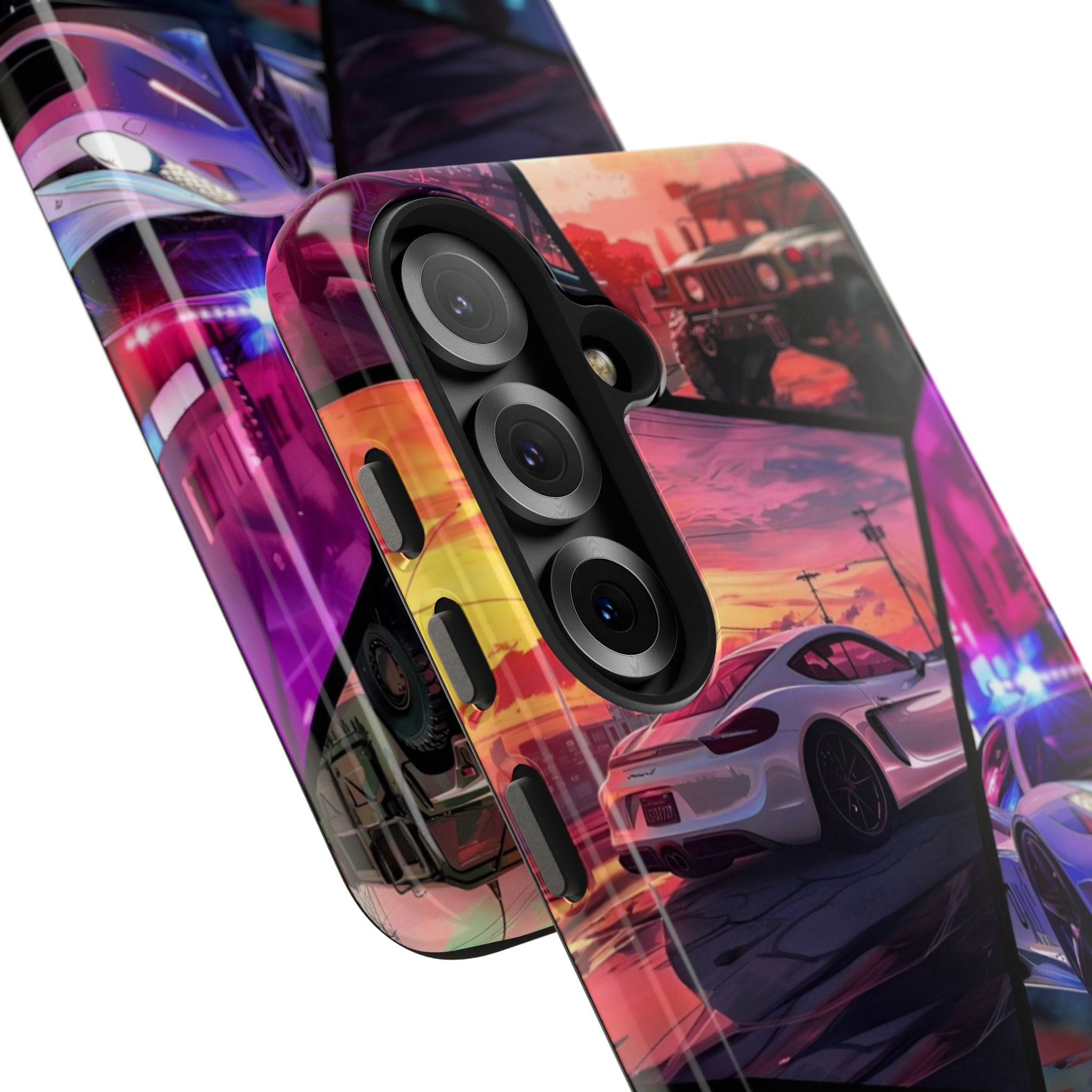 Vibrant Automotive Tough Phone Cases for Car Enthusiasts