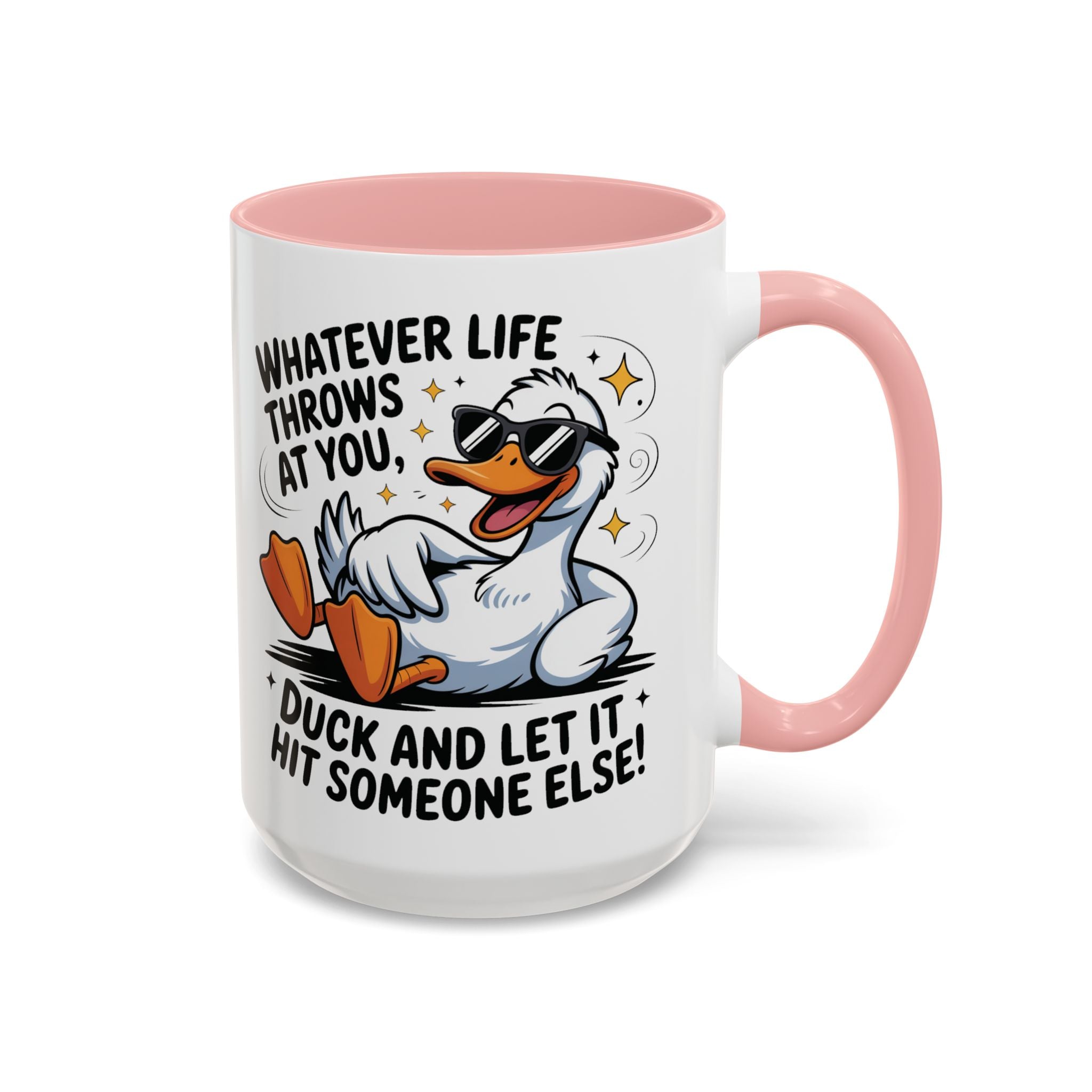 Duck Humor Coffee Mug - Fun Gift for Friends, Inspirational Mug, Quirky Kitchen Decor, Unique Birthday Present, Positive Vibes
