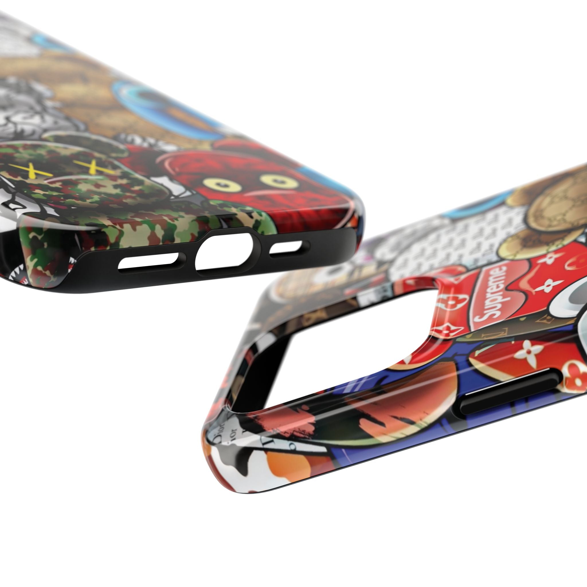 Trendy Bear Phone Case: Stylish Tough Protector for Streetwear Lovers, Gift for Teens, Unique Accessories for Holiday Celebrations