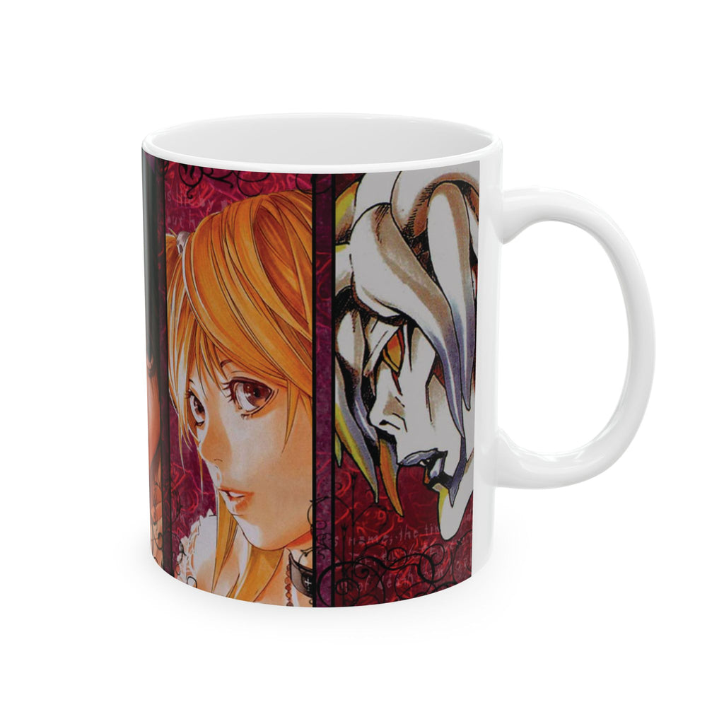 Anime Character Collage Mug — Dark Aesthetic Ceramic Coffee Cup (11oz, 15oz)