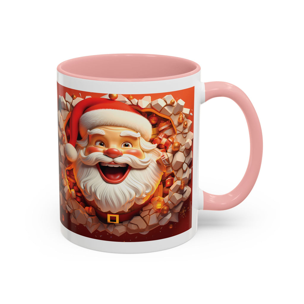 Cheerful Santa Accent Coffee Mug - Perfect for Xmas, Holiday Gifts, Cozy Mornings, Festive Decor, Coffee Lovers