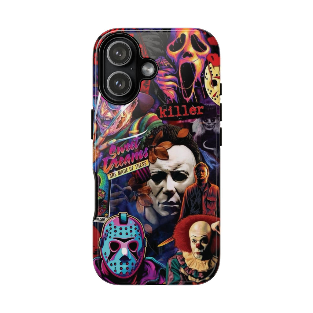 Horror Movie Collage Phone Case — Classic Slasher Icons (Michael Myers, Jason, Freddy, Ghostface, Pennywise)