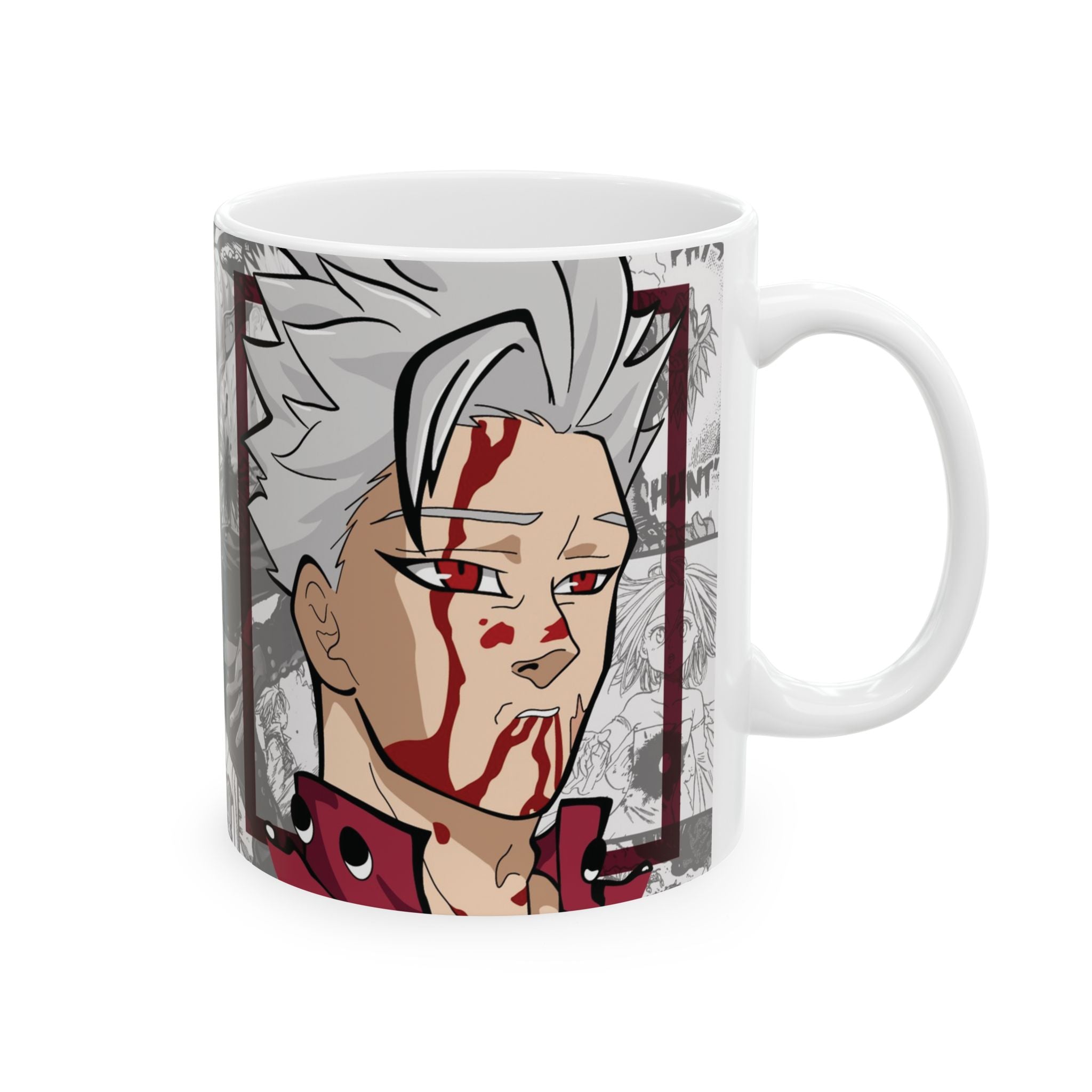 Anime Manga Collage Ceramic Mug (11oz, 15oz) — Chibi Character Panel Design
