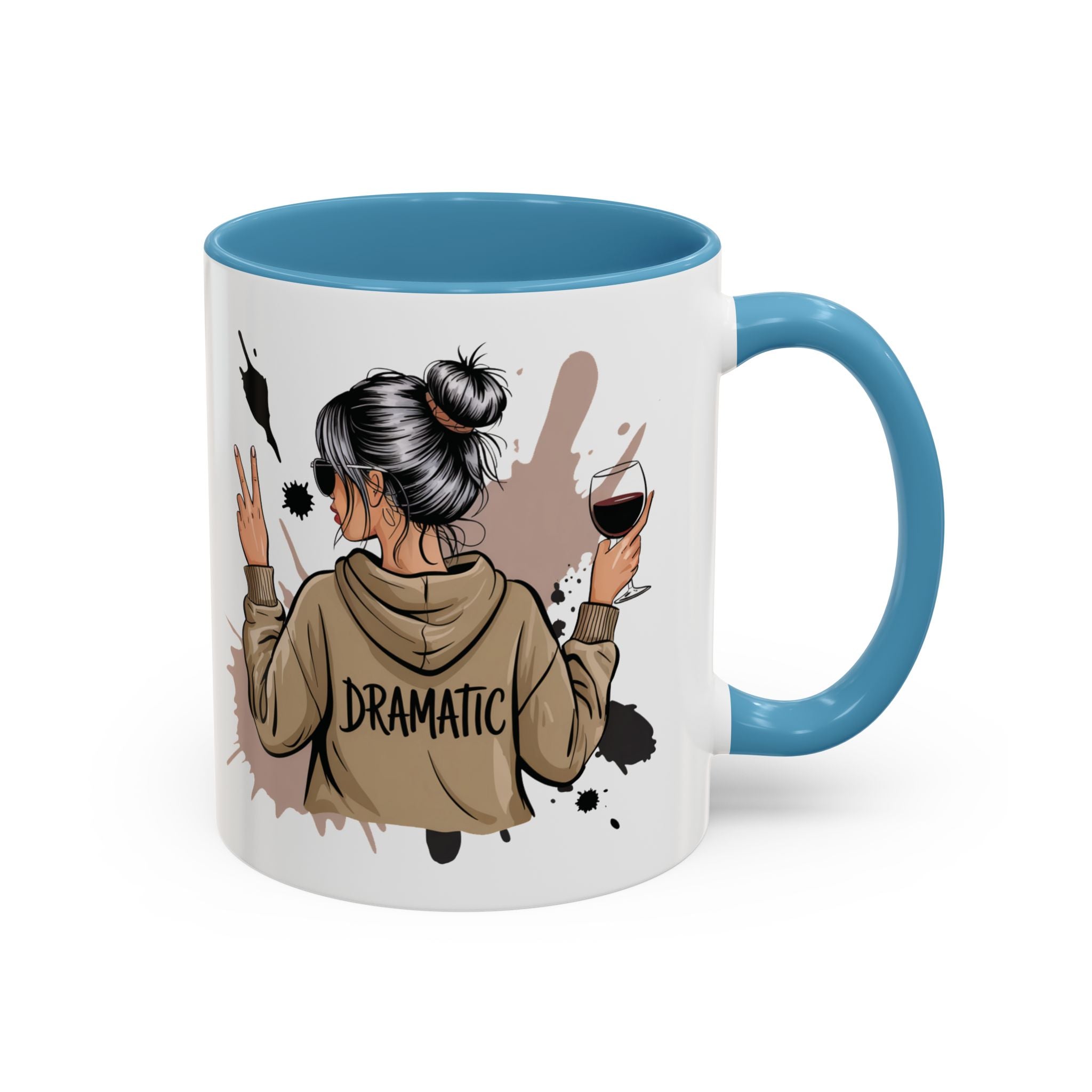 Dramatic Accent Coffee Mug | Fun Coffee Cup for Trendy Tea Lovers, Perfect Gift for Every Occasion, Quirky Drinkware