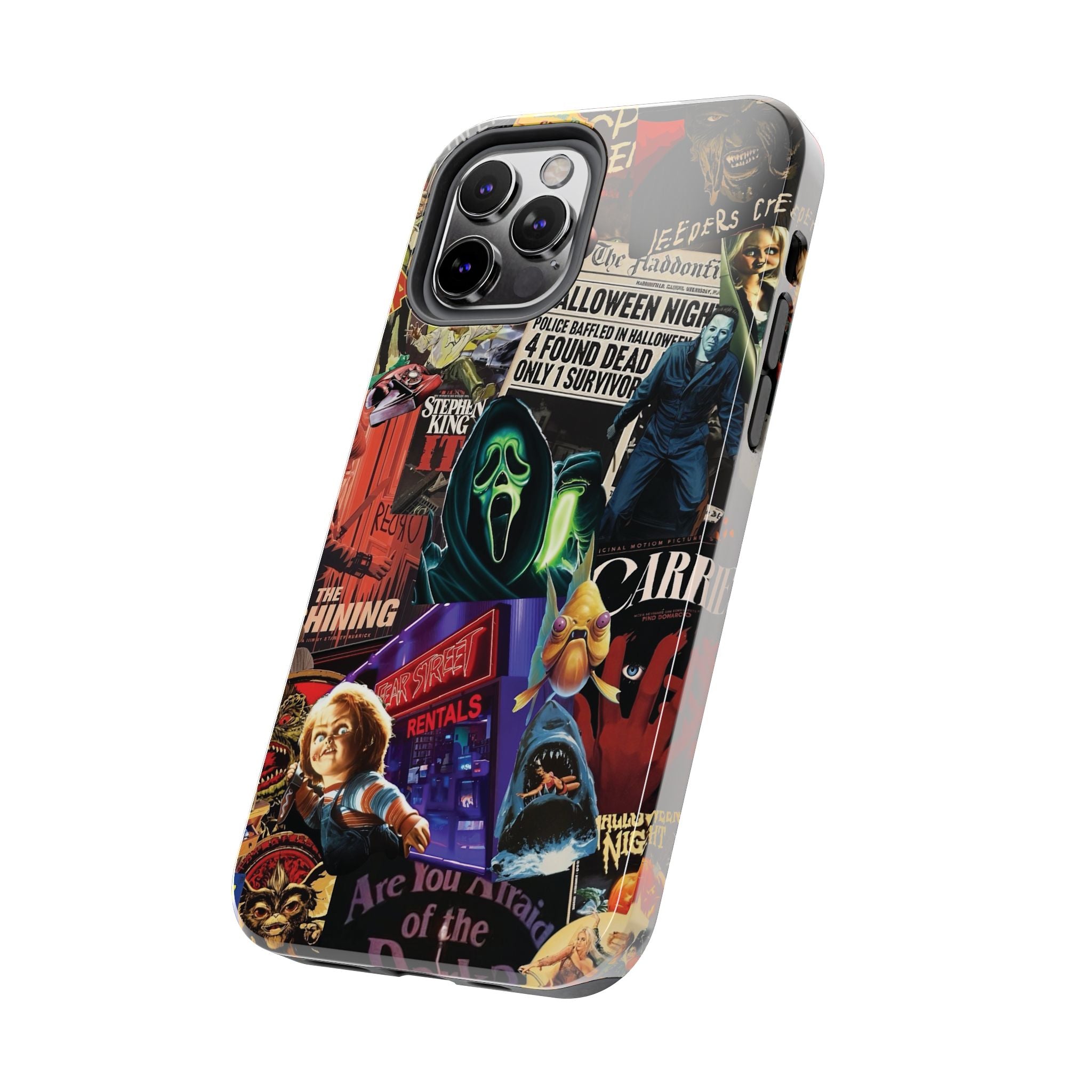 Spooky Horror Movie Phone Case | Tough Phone Cases for Horror Lovers, Halloween Gifts, Unique Accessories, Movie Night Essentials, [...]