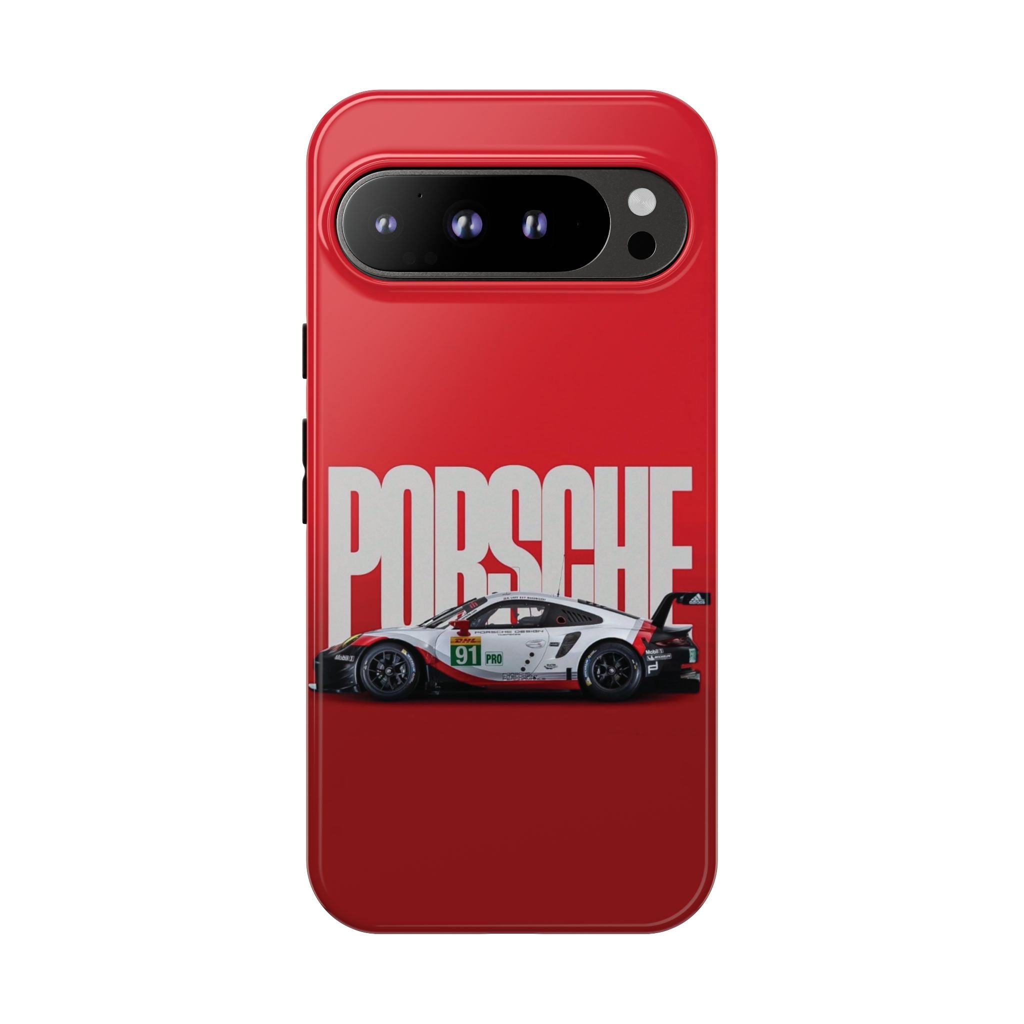 Porsche Racing Phone Case — Red Performance Car Protective Cover
