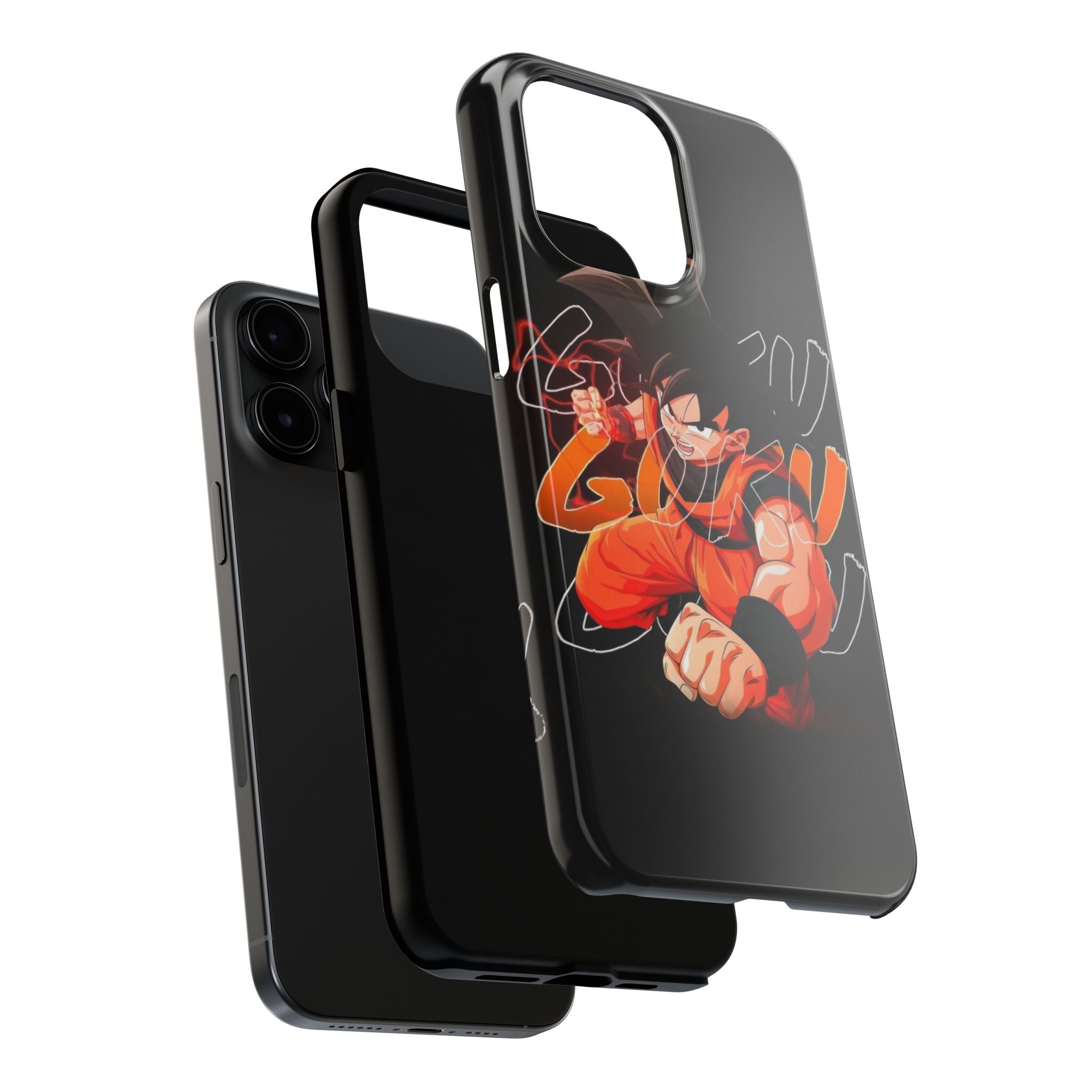Anime Tough Phone Cases, Goku Strength Case, Durable Phone Cover, Gaming Phone Accessory, Cartoon Phone Case, Gift for Fans
