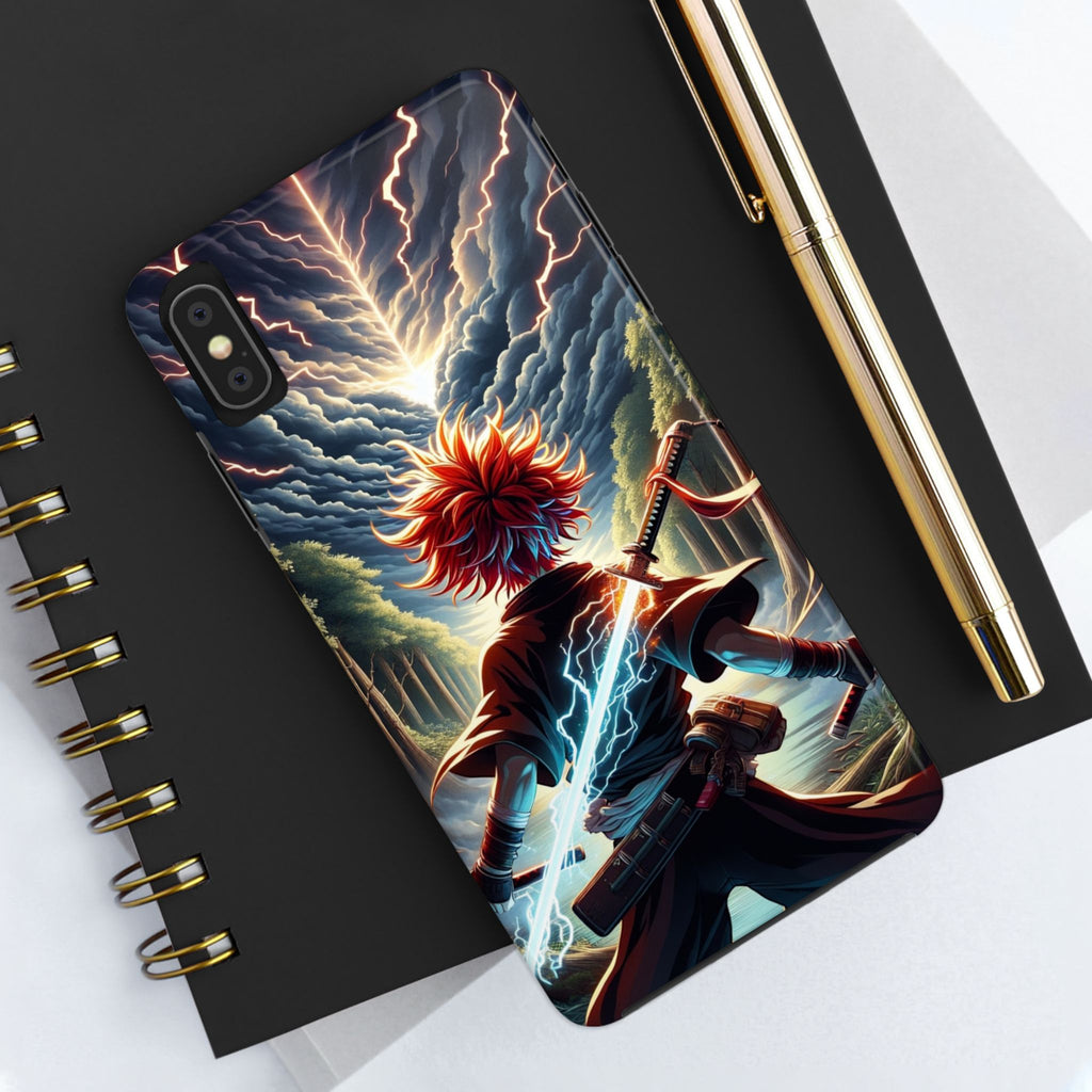 Epic Adventure Tough Phone Cases, Anime, Lightning Design, Durable Cover, Gift for Gamers, Festival Essential