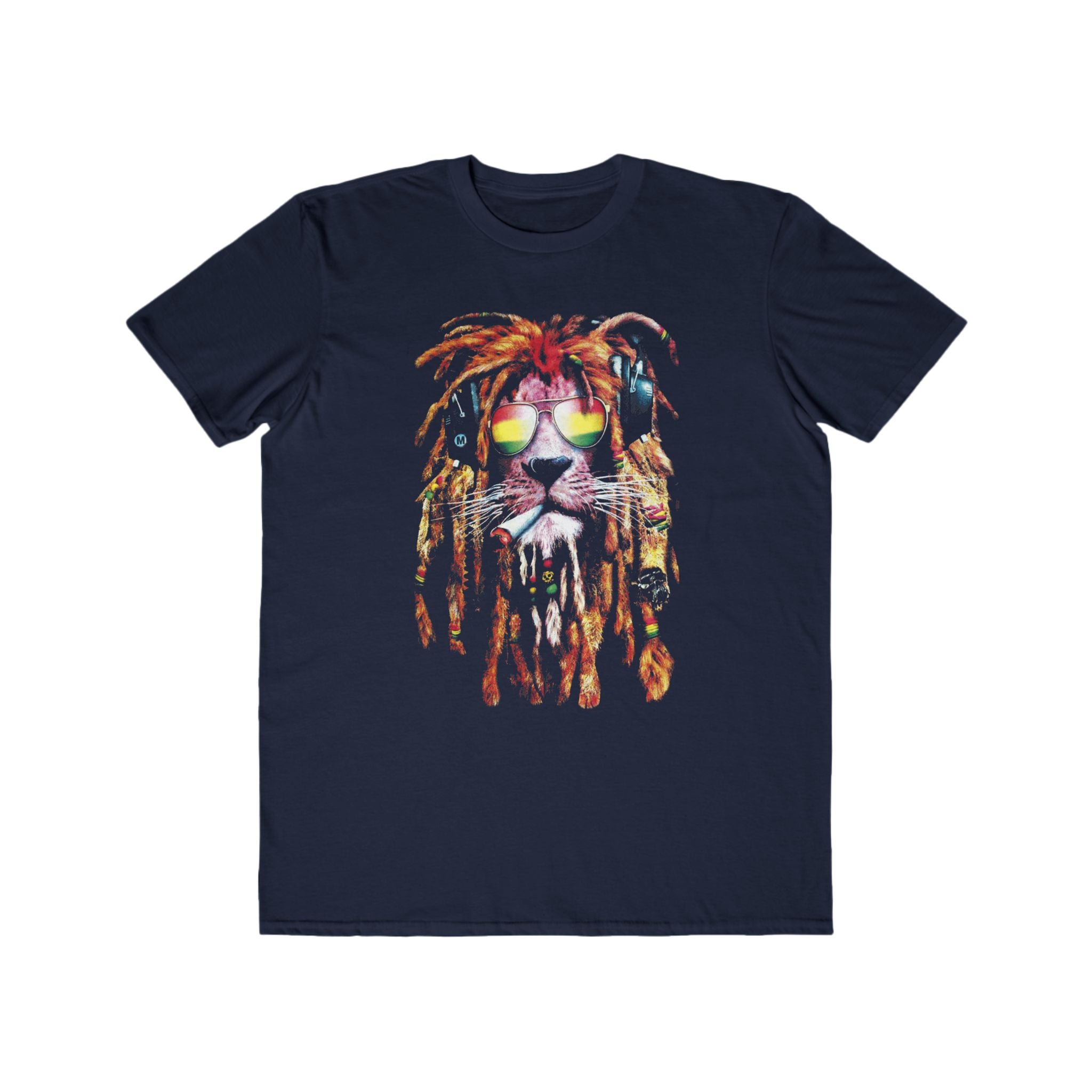 men's lightweight fashion tee with psychedelic lion design, casual wear, graphic tee, music lover gift, summer t-shirt, unique party outfit