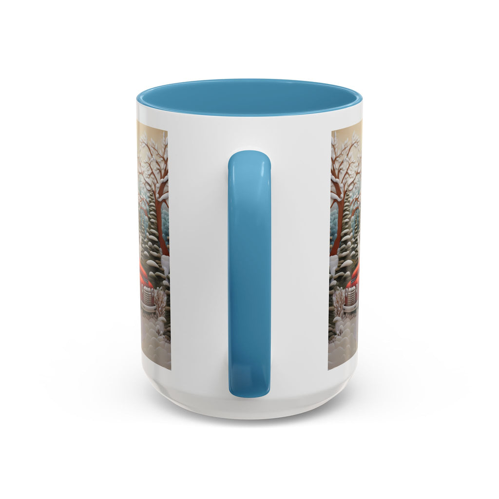 Winter Wonderland Accent Coffee Mug, Cozy Holiday Coffee Cup, Festive Gift for Coffee Lovers, Winter Decor Mug, Rustic Home Accent