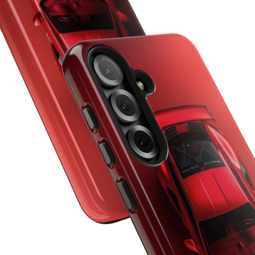 Sleek Sports Car Phone Cases for Automotive Enthusiasts, Durable Phone Covers, Car Lover Gifts, Stylish Tech Accessories, Red Racing Design