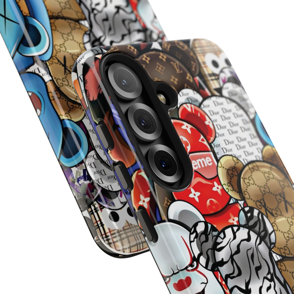 Trendy Bear Phone Case: Stylish Tough Protector for Streetwear Lovers, Gift for Teens, Unique Accessories for Holiday Celebrations