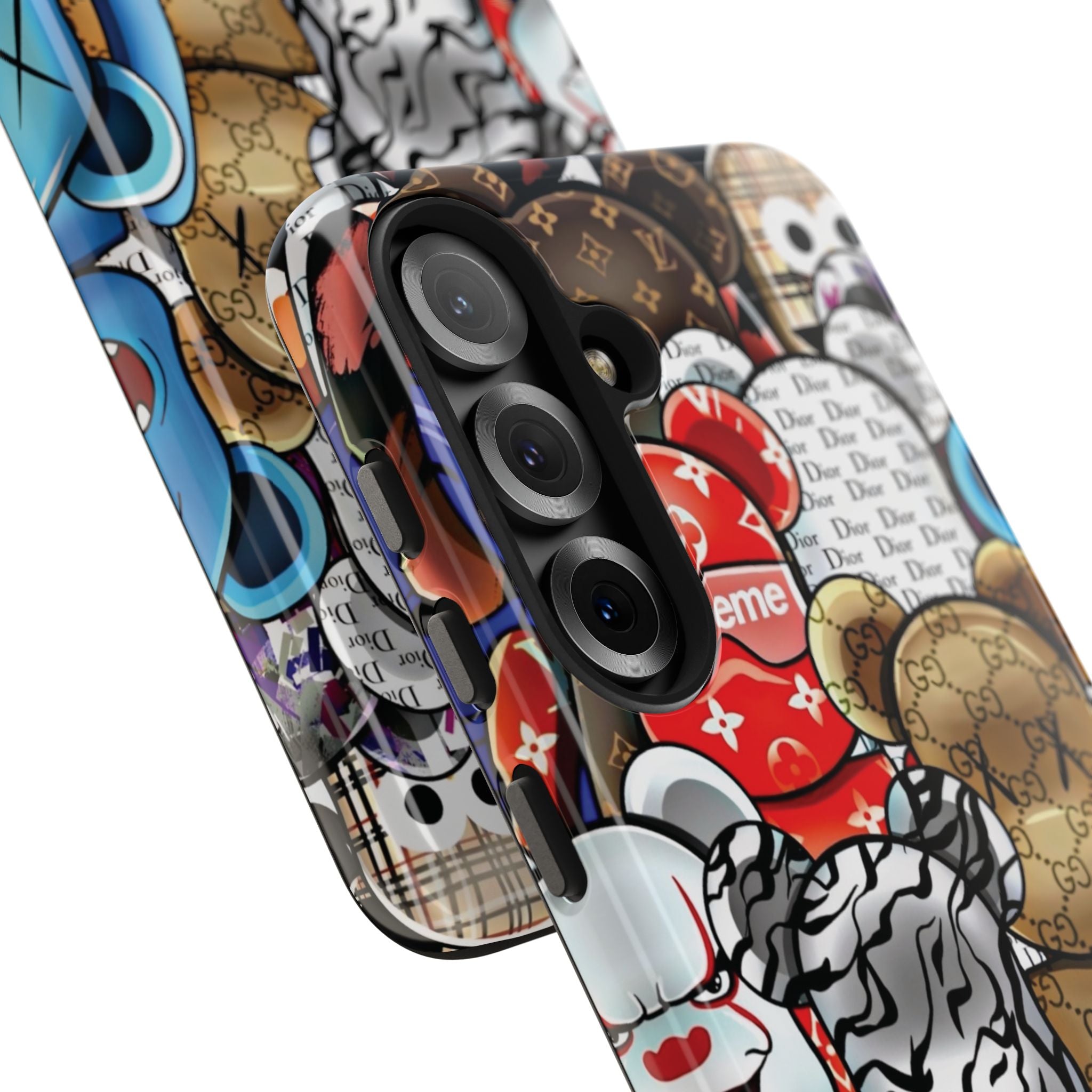 Trendy Bear Phone Case: Stylish Tough Protector for Streetwear Lovers, Gift for Teens, Unique Accessories for Holiday Celebrations