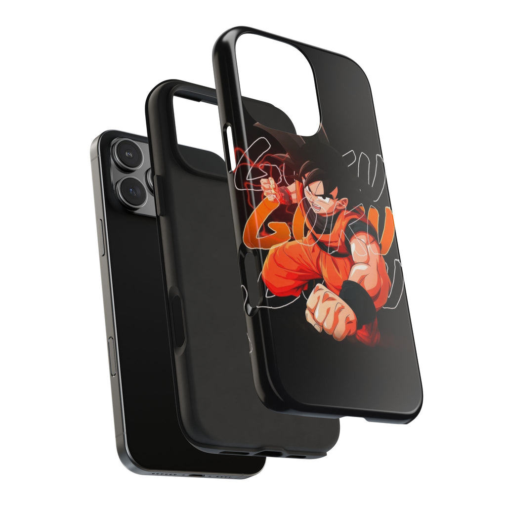 Anime Tough Phone Cases, Goku Strength Case, Durable Phone Cover, Gaming Phone Accessory, Cartoon Phone Case, Gift for Fans
