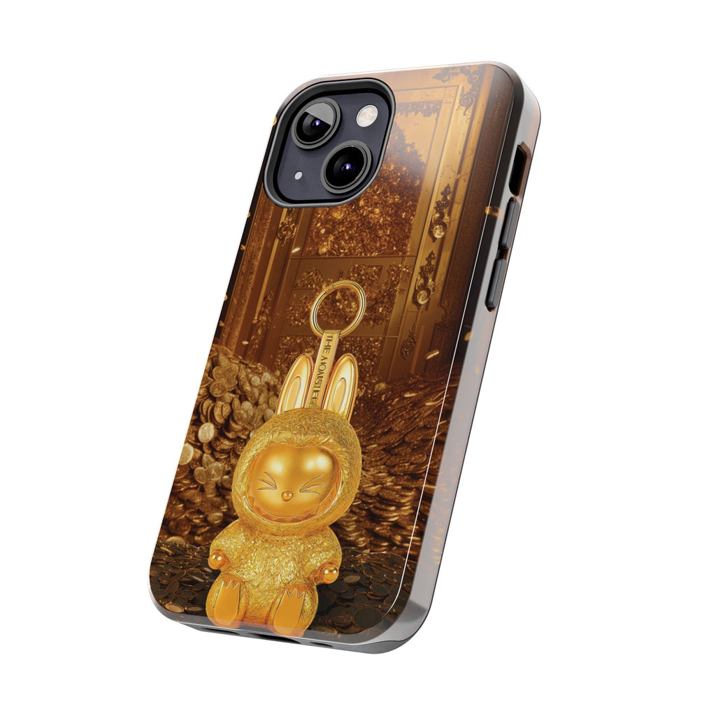 Luxurious Rabbit Phone Case, Golden Bunny Phone Cover, Tough Phone Cases, Cute Rabbit Holder, Unique Gift Idea, Stylish Mobile Protector
