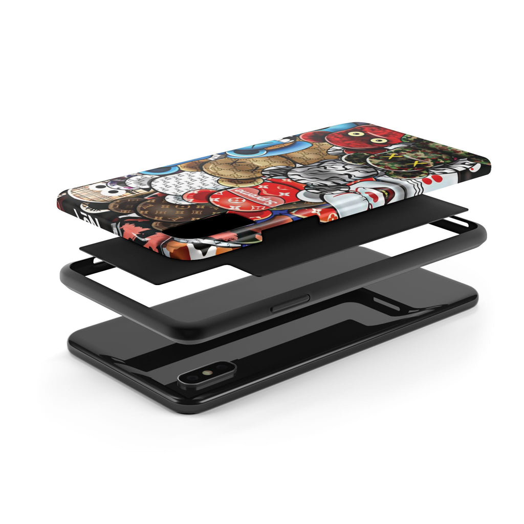 Trendy Bear Phone Case: Stylish Tough Protector for Streetwear Lovers, Gift for Teens, Unique Accessories for Holiday Celebrations