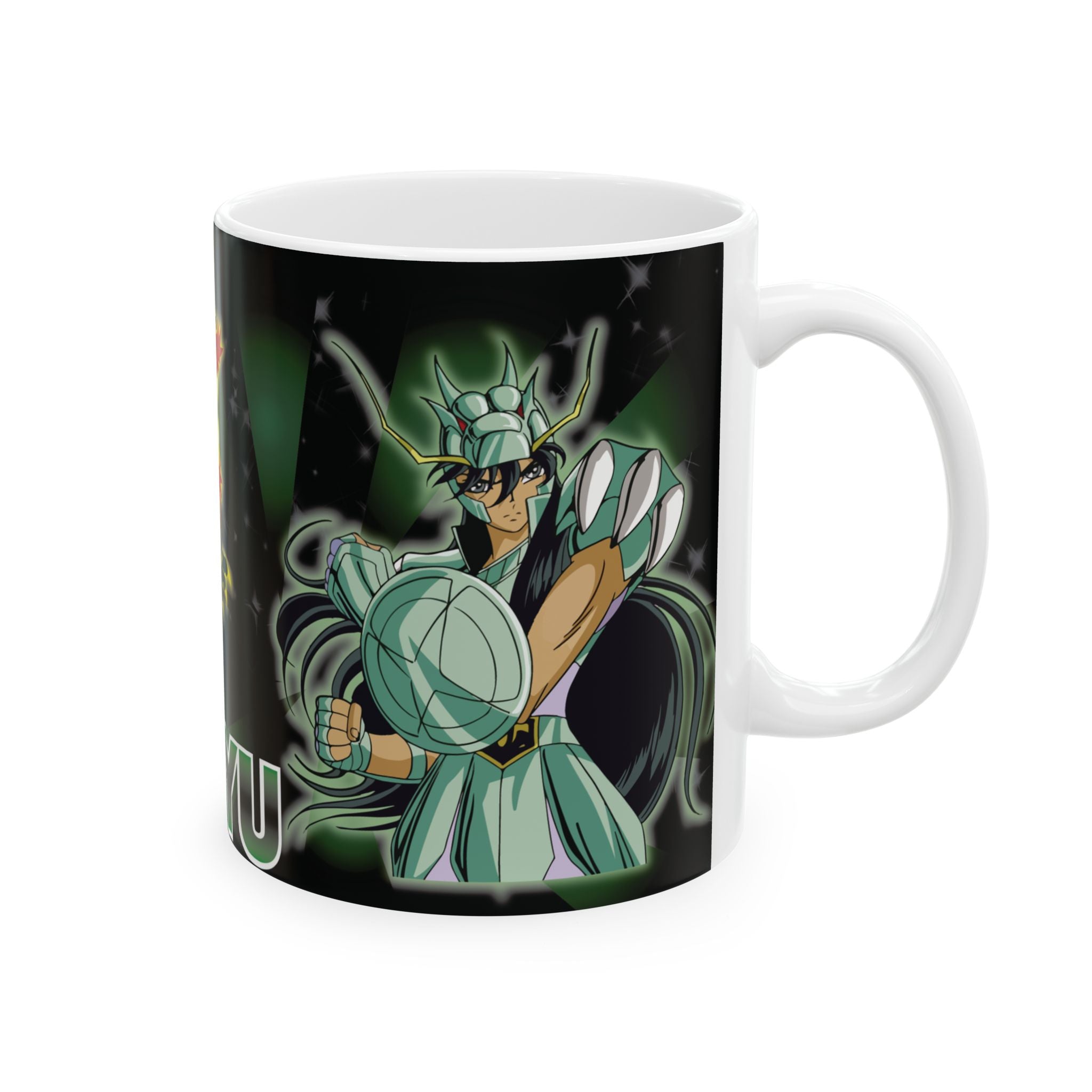Shiryu Dragon Ceramic Mug (11oz & 15oz) – Mythic Green Dragon Coffee Cup
