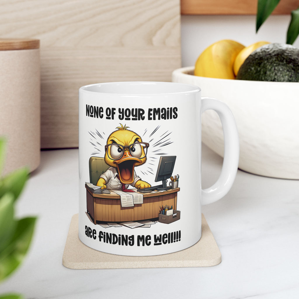 Funny Ceramic Mug for Office Humor, Coffee Lover Gift, Work Motivation Mug, Unique Desk Decor, Novelty Gift 11oz/15oz