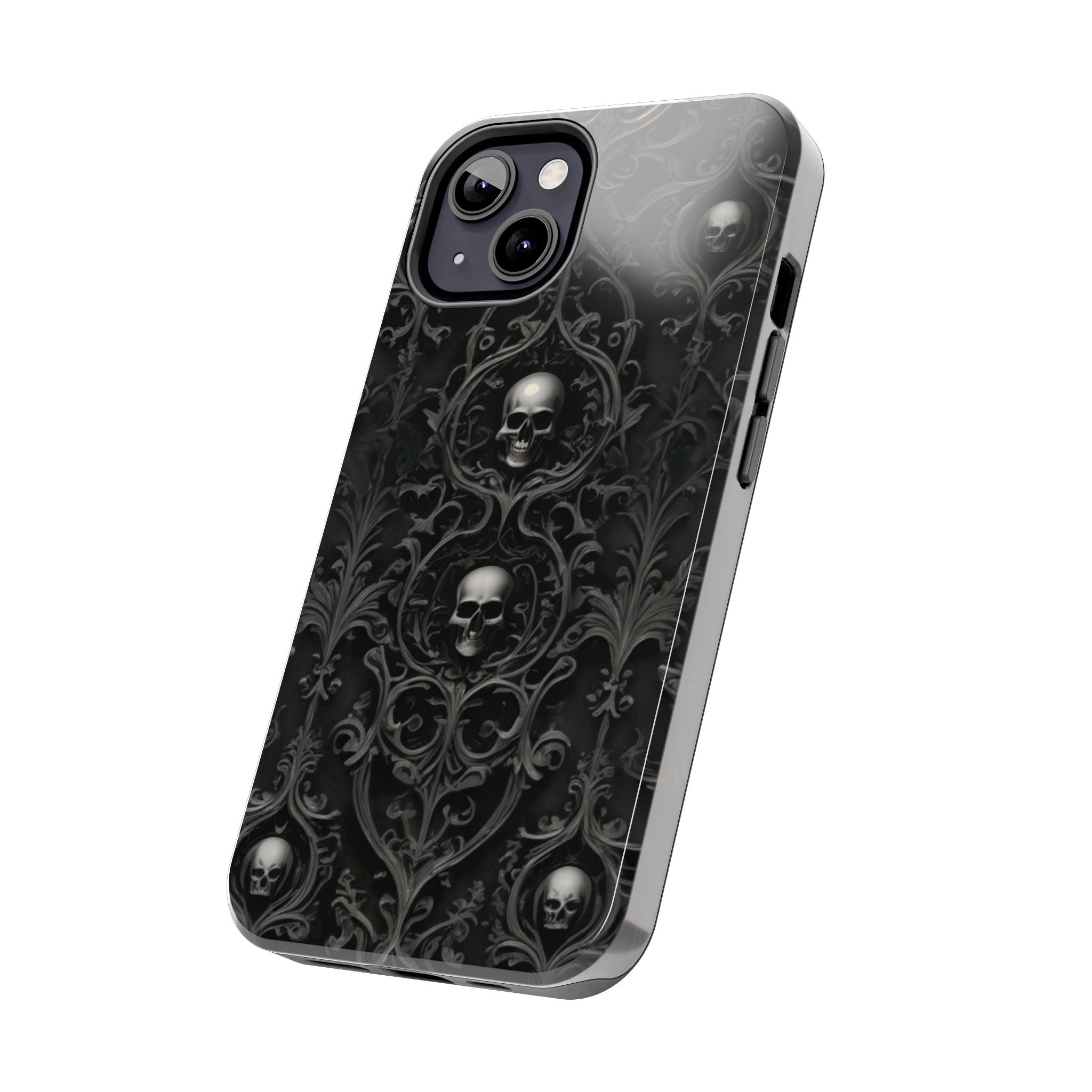Gothic Skull Phone Cases - Tough Protection, Unique Gift for Halloween, Dark Aesthetic Accessory for Men and Women, Trendy Phone Cover