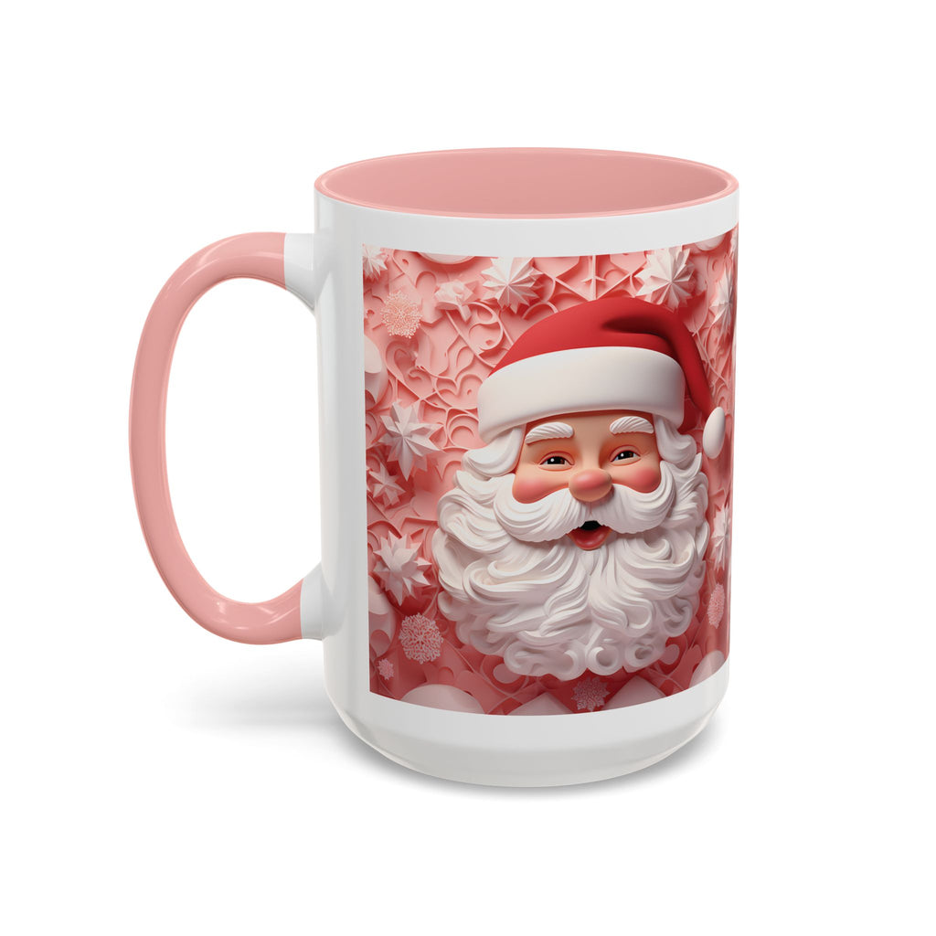 Festive Santa Coffee Mug, Christmas Mug, Holiday Gift, Winter Decoration, Cute Santa Artwork, Hot Cocoa Cup