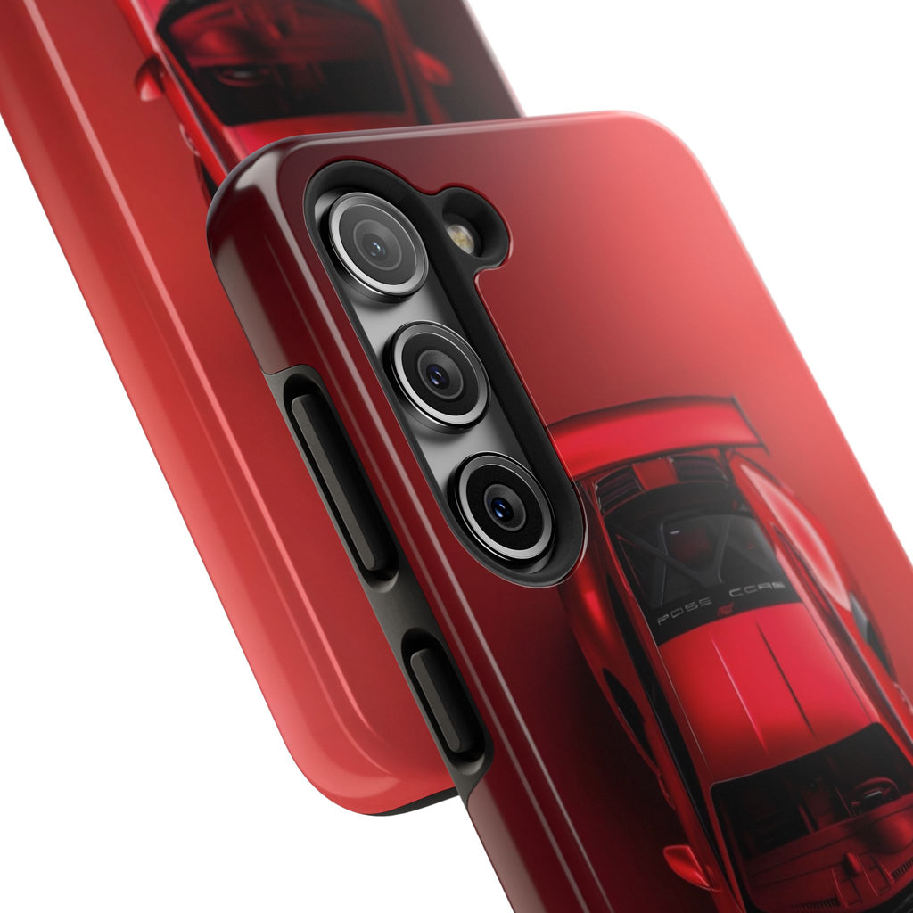 Sleek Sports Car Phone Cases for Automotive Enthusiasts, Durable Phone Covers, Car Lover Gifts, Stylish Tech Accessories, Red Racing Design