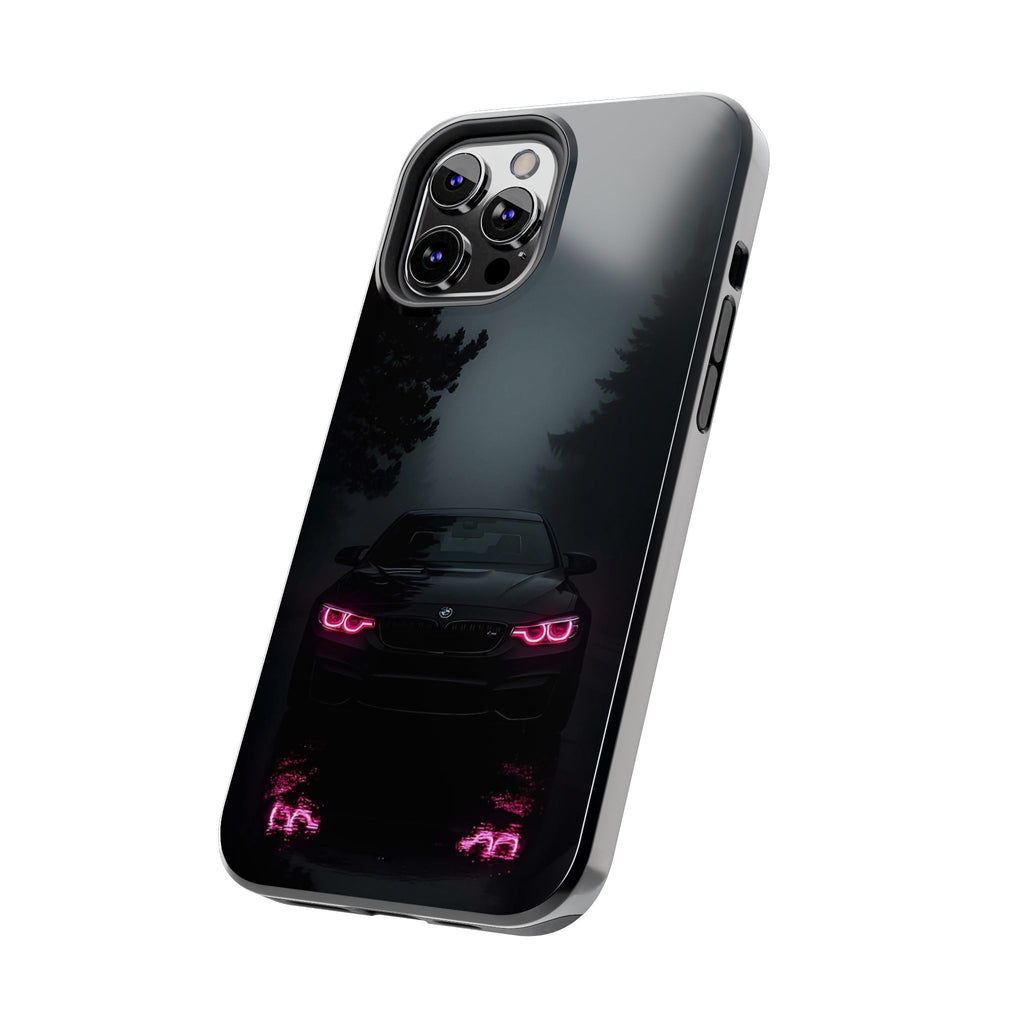 Tough Phone Case with Neon Car Design, Durable Smartphone Cover, Gift for Car Enthusiasts, Unique Accessory for Him, Perfect for Birthdays