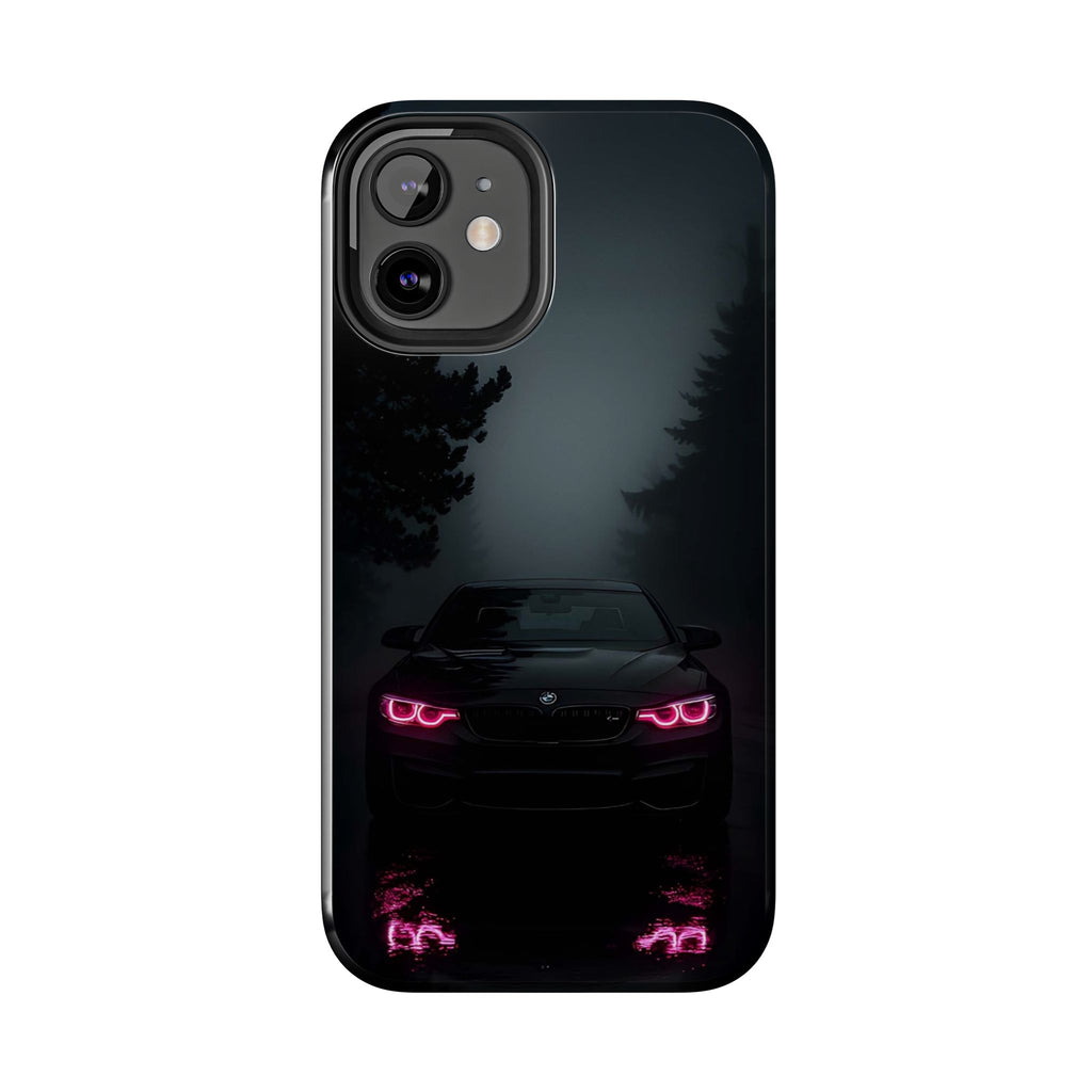 Tough Phone Case with Neon Car Design, Durable Smartphone Cover, Gift for Car Enthusiasts, Unique Accessory for Him, Perfect for Birthdays