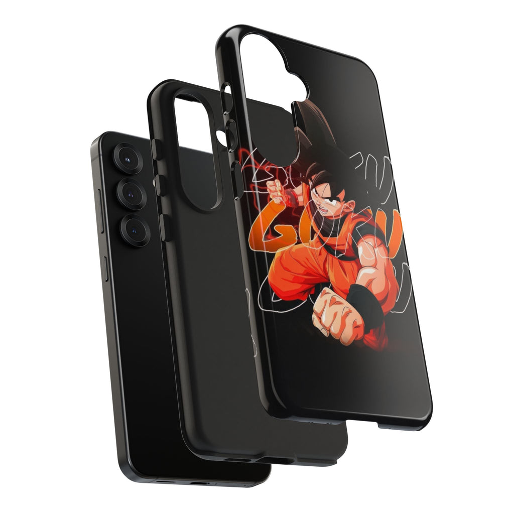 Anime Tough Phone Cases, Goku Strength Case, Durable Phone Cover, Gaming Phone Accessory, Cartoon Phone Case, Gift for Fans