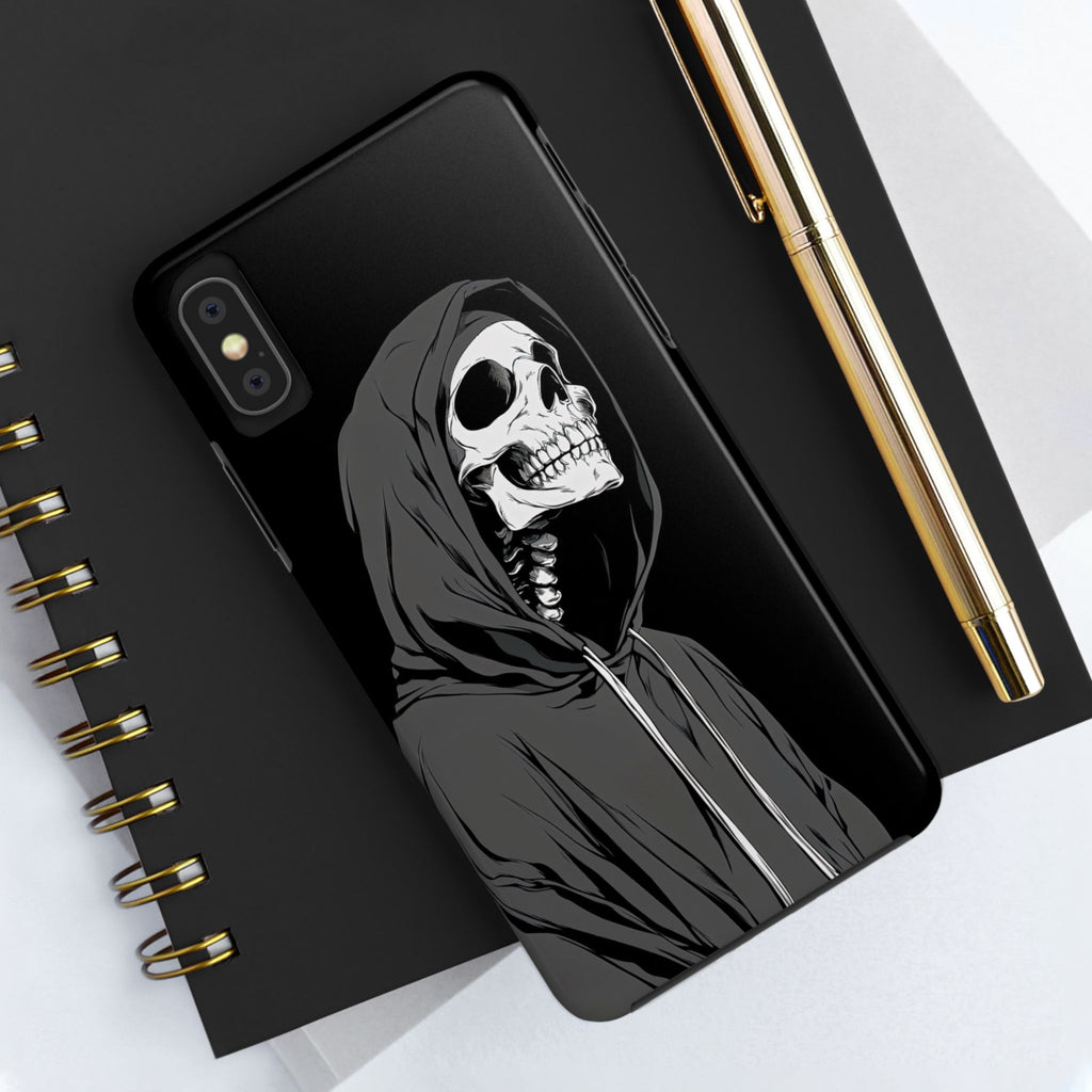 Edgy Skull Phone Cases, Protective Phone Cover, Goth Aesthetic, Halloween Decor, Unique Gift