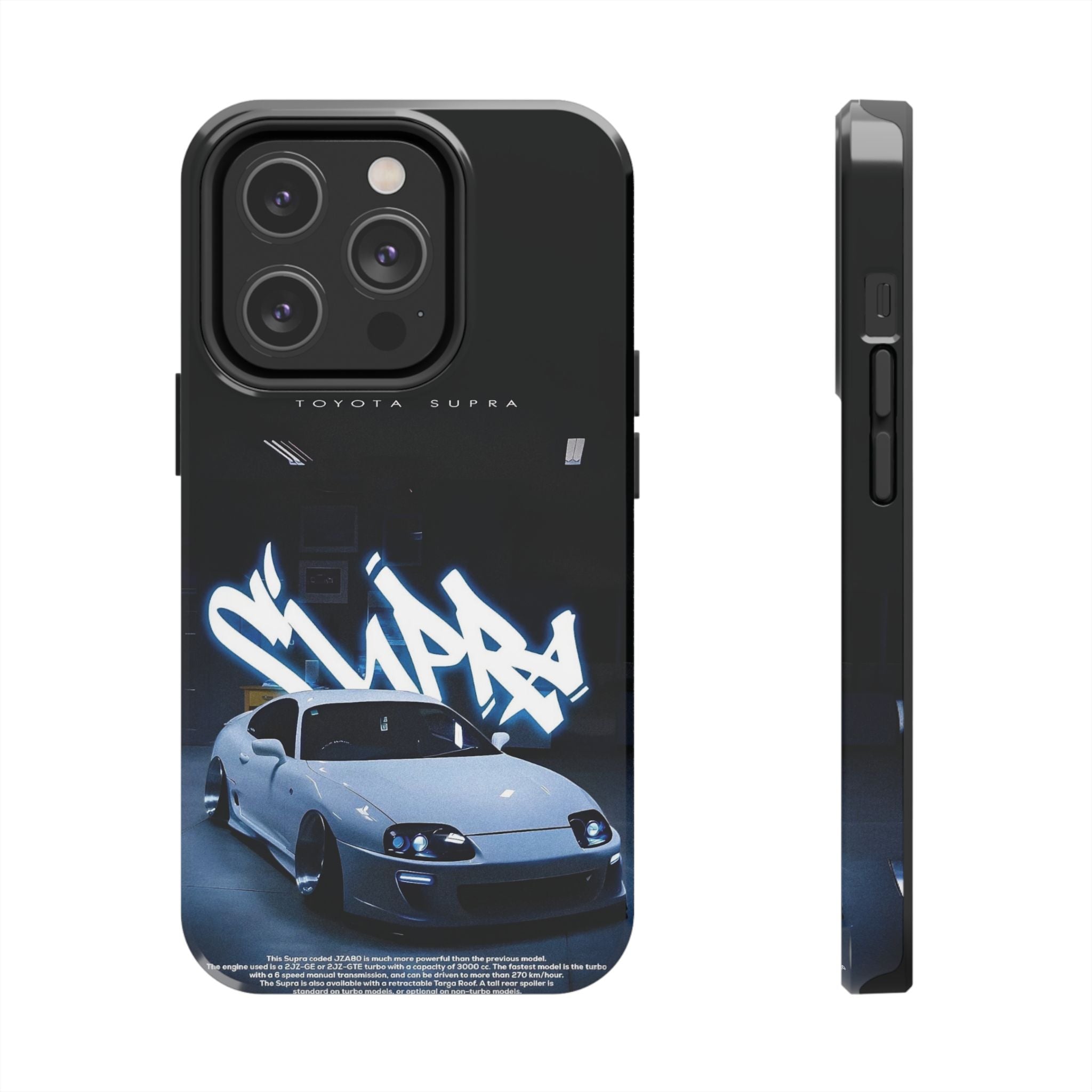 Toyota Supra Graffiti Phone Case - Tough & Stylish Protection for Car Enthusiasts