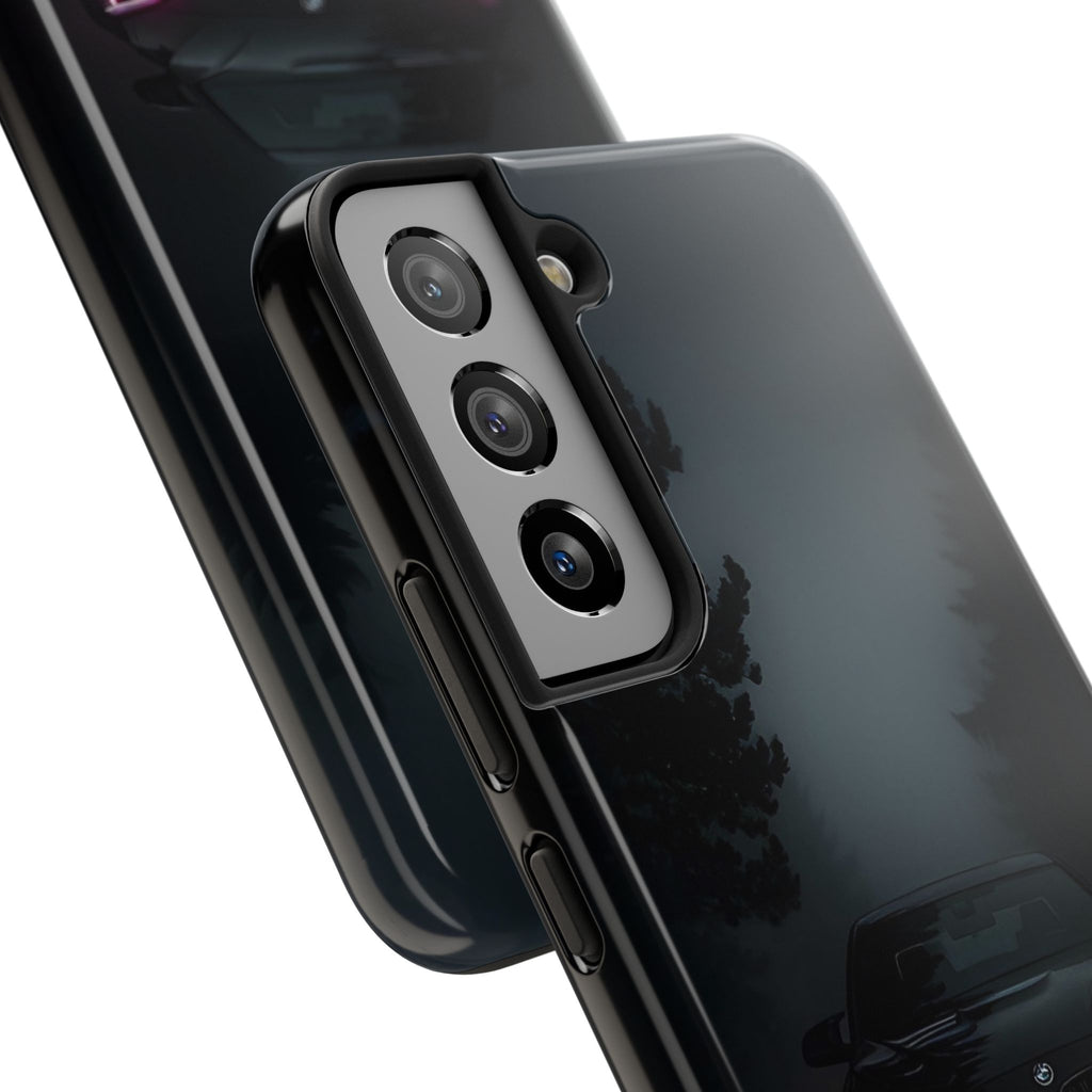 Tough Phone Case with Neon Car Design, Durable Smartphone Cover, Gift for Car Enthusiasts, Unique Accessory for Him, Perfect for Birthdays