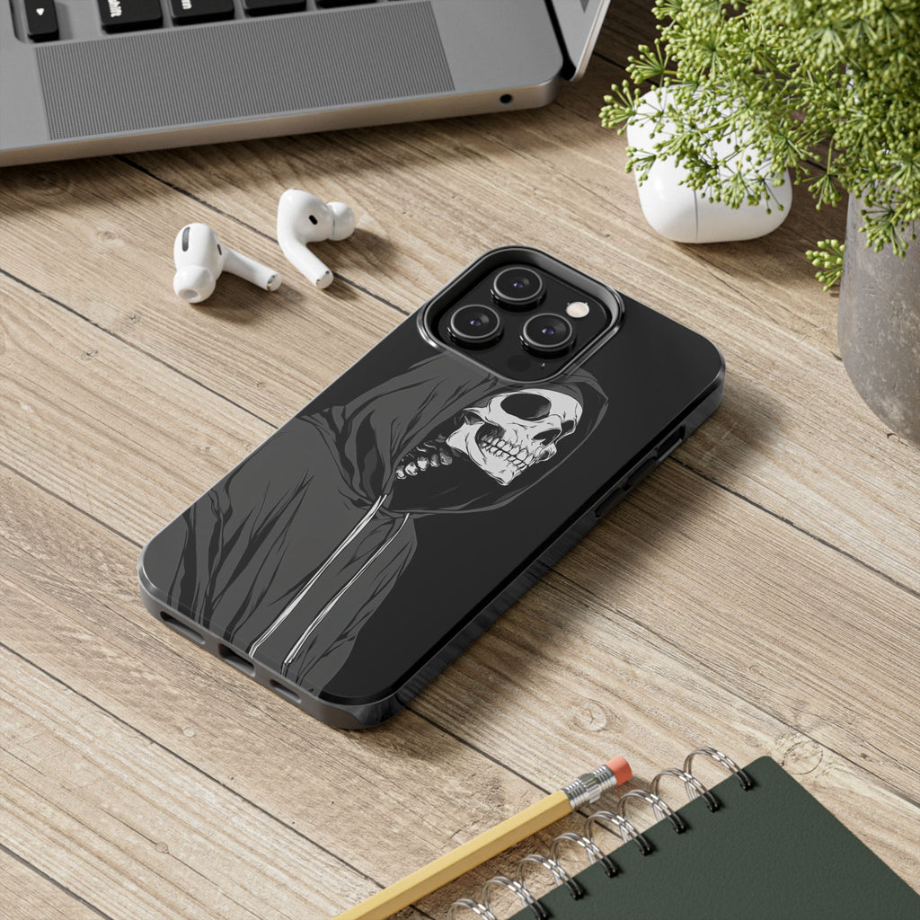 Edgy Skull Phone Cases, Protective Phone Cover, Goth Aesthetic, Halloween Decor, Unique Gift