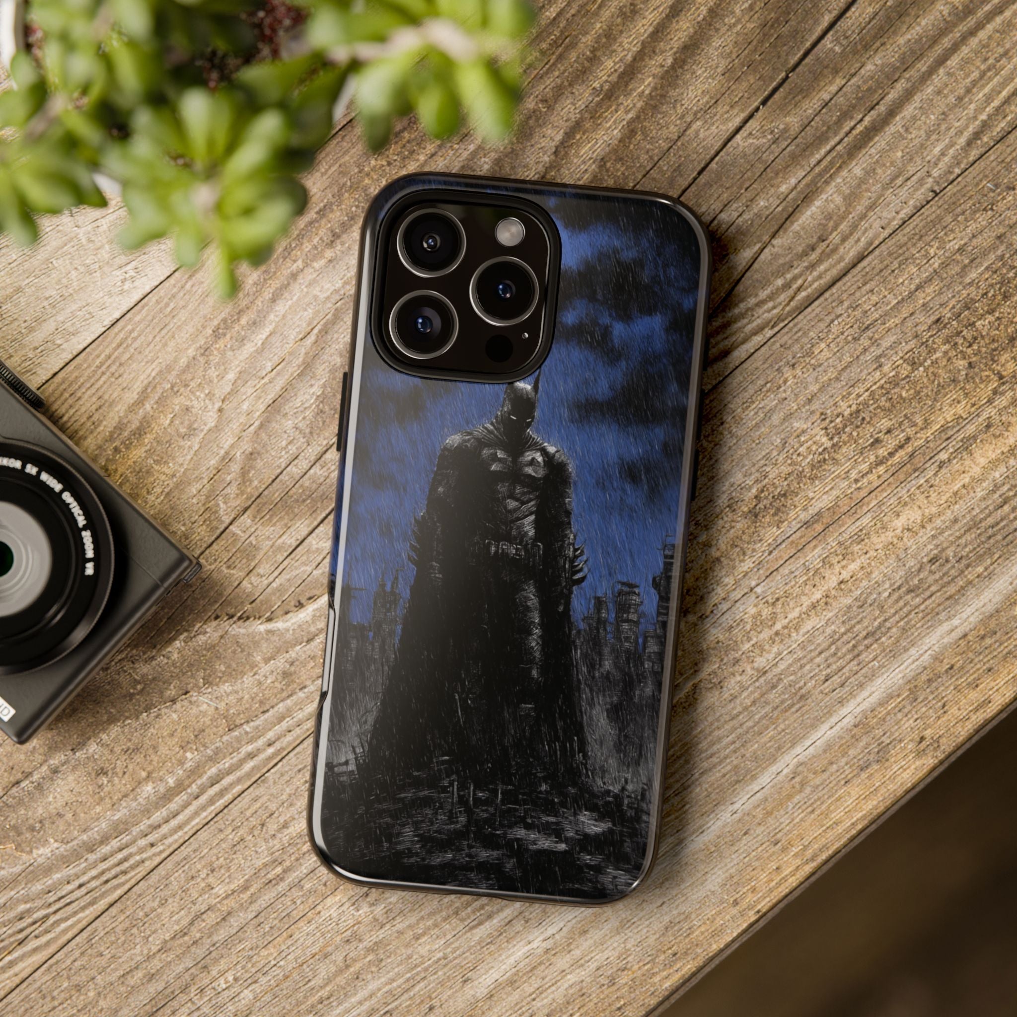 Batman Silhouette Tough Phone Case — Dark Gotham Protective Cover