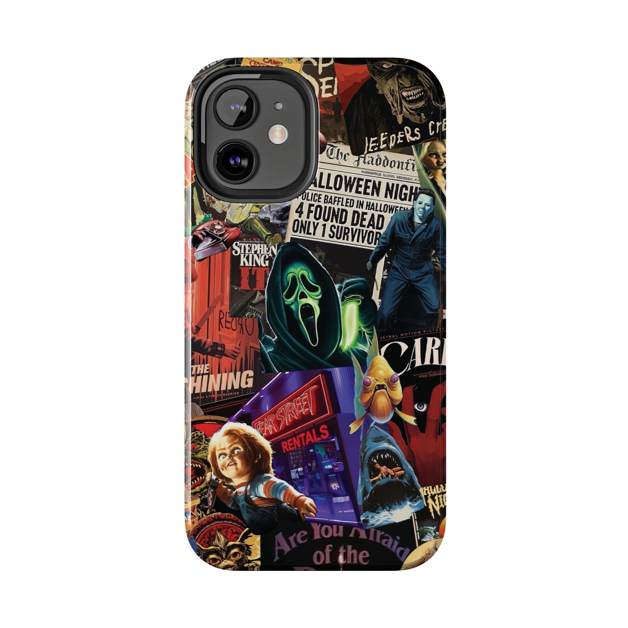 Spooky Horror Movie Phone Case | Tough Phone Cases for Horror Lovers, Halloween Gifts, Unique Accessories, Movie Night Essentials, [...]