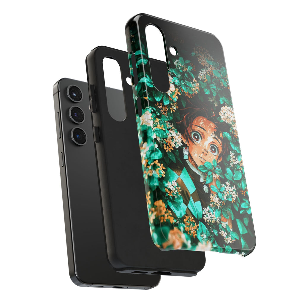 Floral Fantasy Tough Phone Cases | Trendy Phone Cover | Unique Gift for Nature Lovers | Durable Protection | Anime-Inspired Design