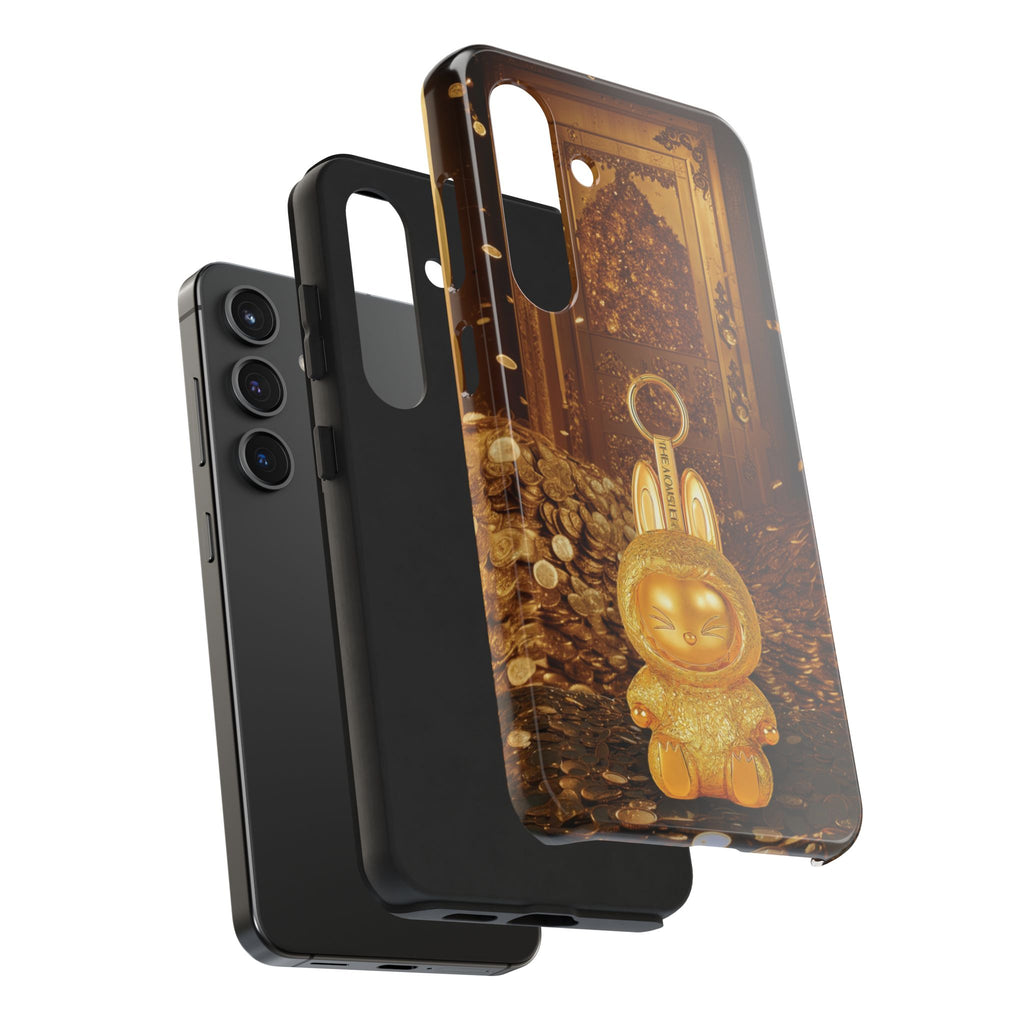 Luxurious Rabbit Phone Case, Golden Bunny Phone Cover, Tough Phone Cases, Cute Rabbit Holder, Unique Gift Idea, Stylish Mobile Protector