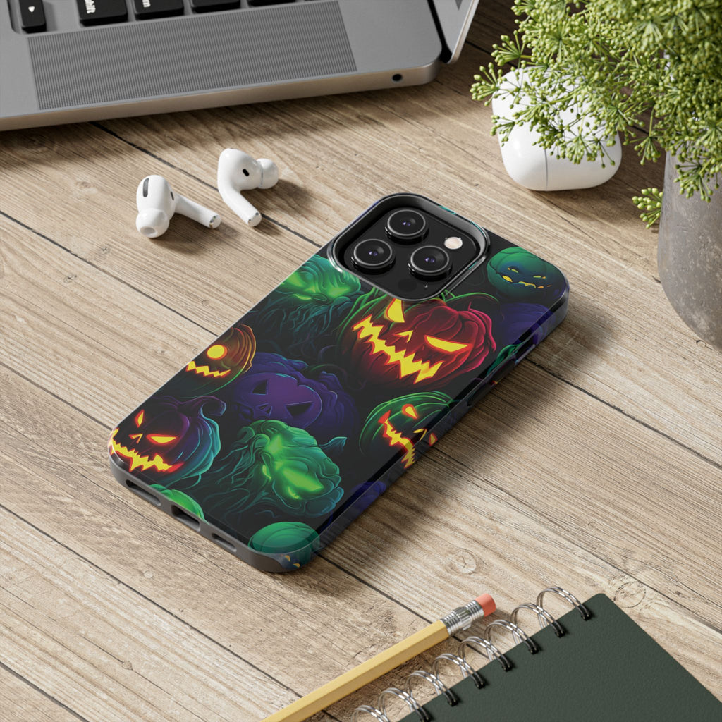 Halloween Pumpkin Phone Case, Spooky Fall Accessory, Tough Phone Cover, Halloween Gift, Pumpkin Decor