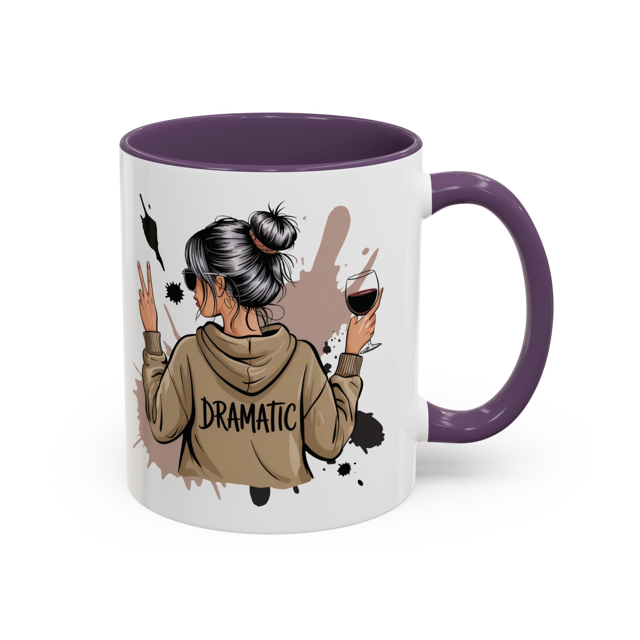 Dramatic Accent Coffee Mug | Fun Coffee Cup for Trendy Tea Lovers, Perfect Gift for Every Occasion, Quirky Drinkware