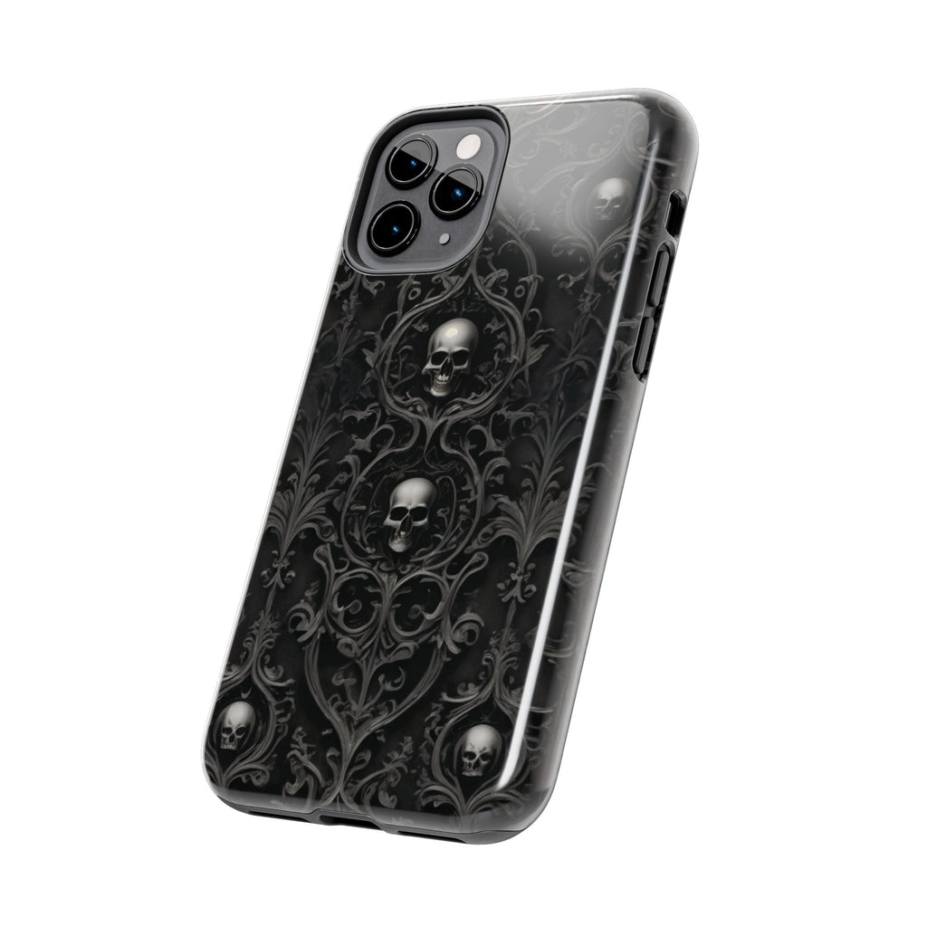 Gothic Skull Phone Cases - Tough Protection, Unique Gift for Halloween, Dark Aesthetic Accessory for Men and Women, Trendy Phone Cover