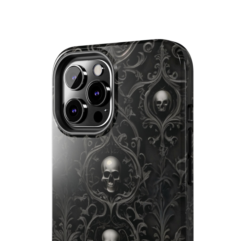 Gothic Skull Phone Cases - Tough Protection, Unique Gift for Halloween, Dark Aesthetic Accessory for Men and Women, Trendy Phone Cover