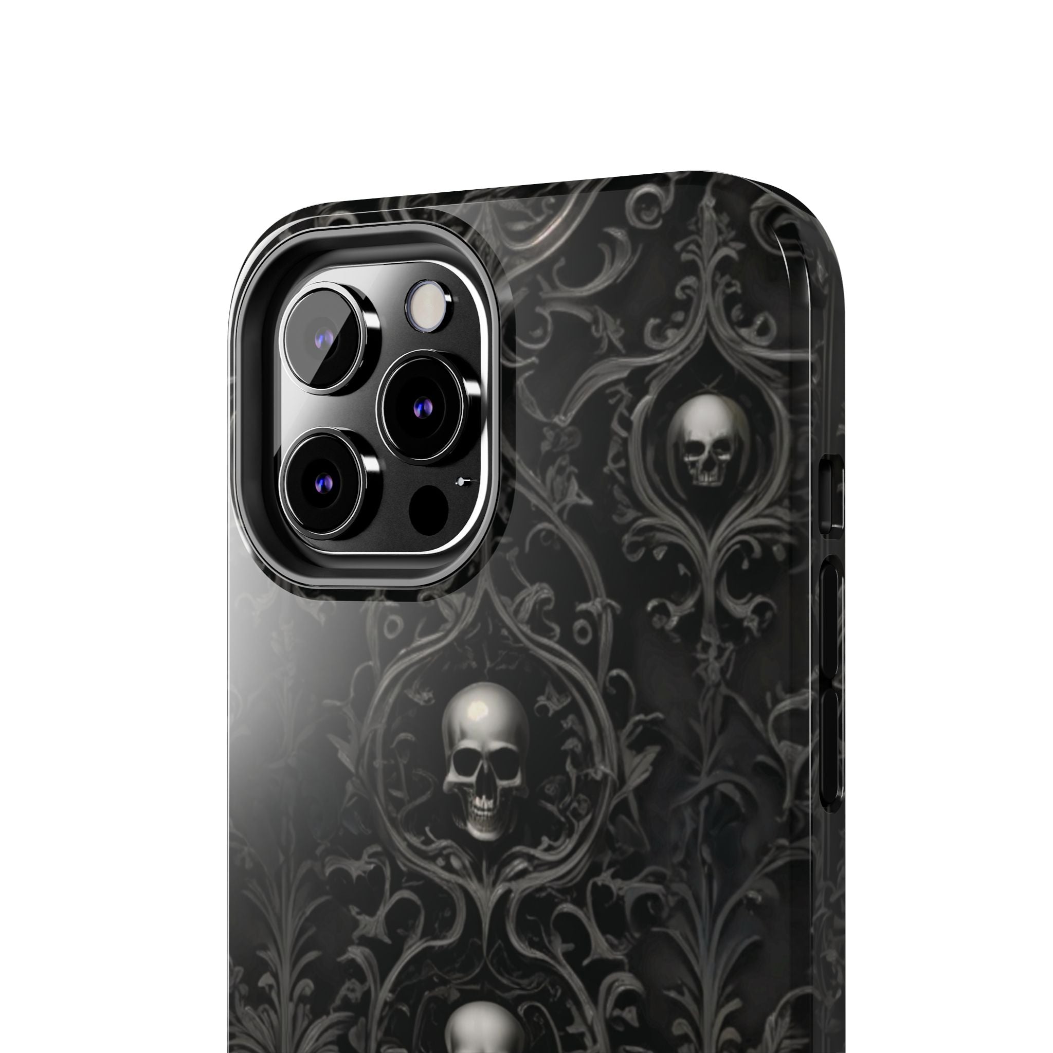 Gothic Skull Phone Cases - Tough Protection, Unique Gift for Halloween, Dark Aesthetic Accessory for Men and Women, Trendy Phone Cover