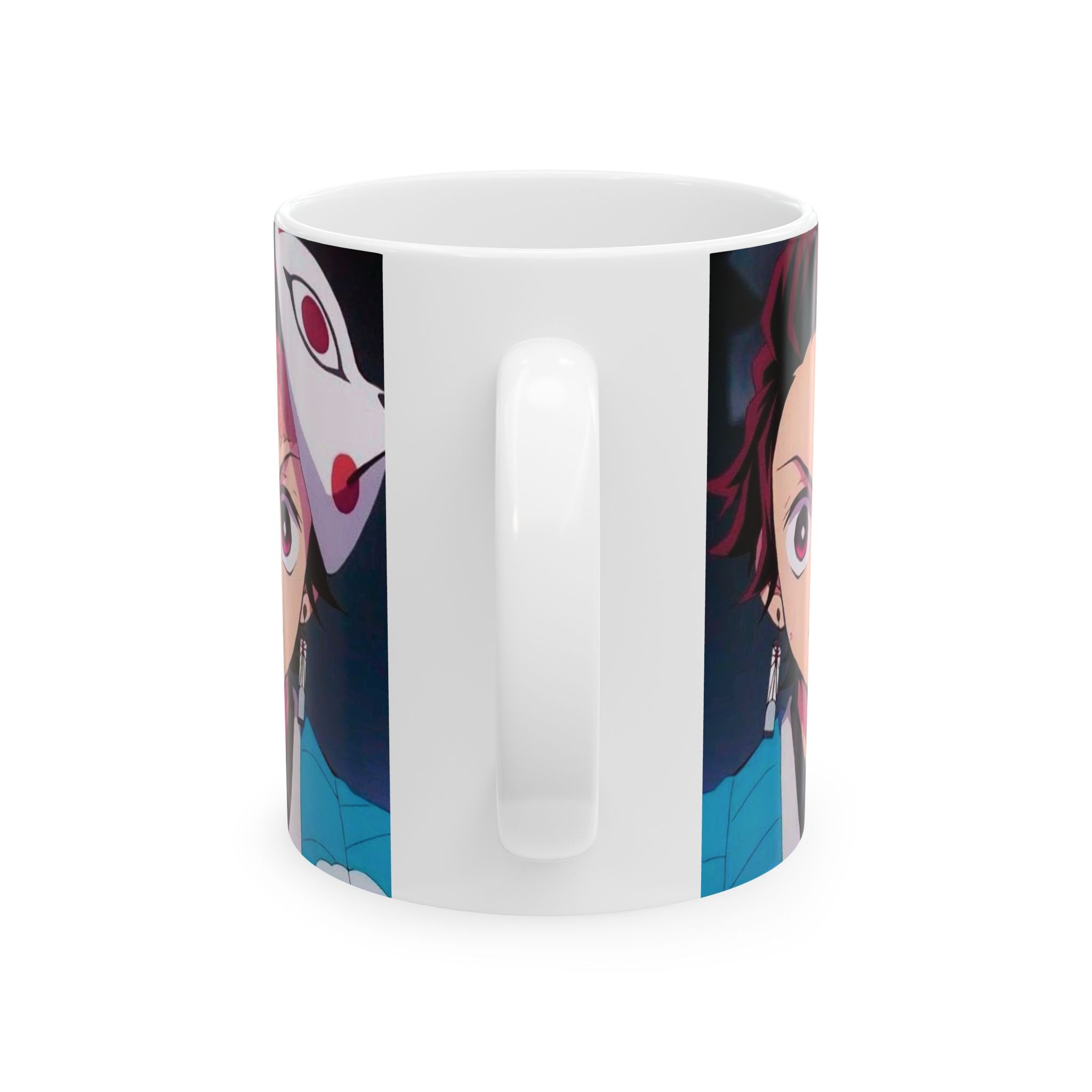 Demon Slayer Anime Ceramic Mug (11oz/15oz) — Tanjiro & Masked Character Graphic