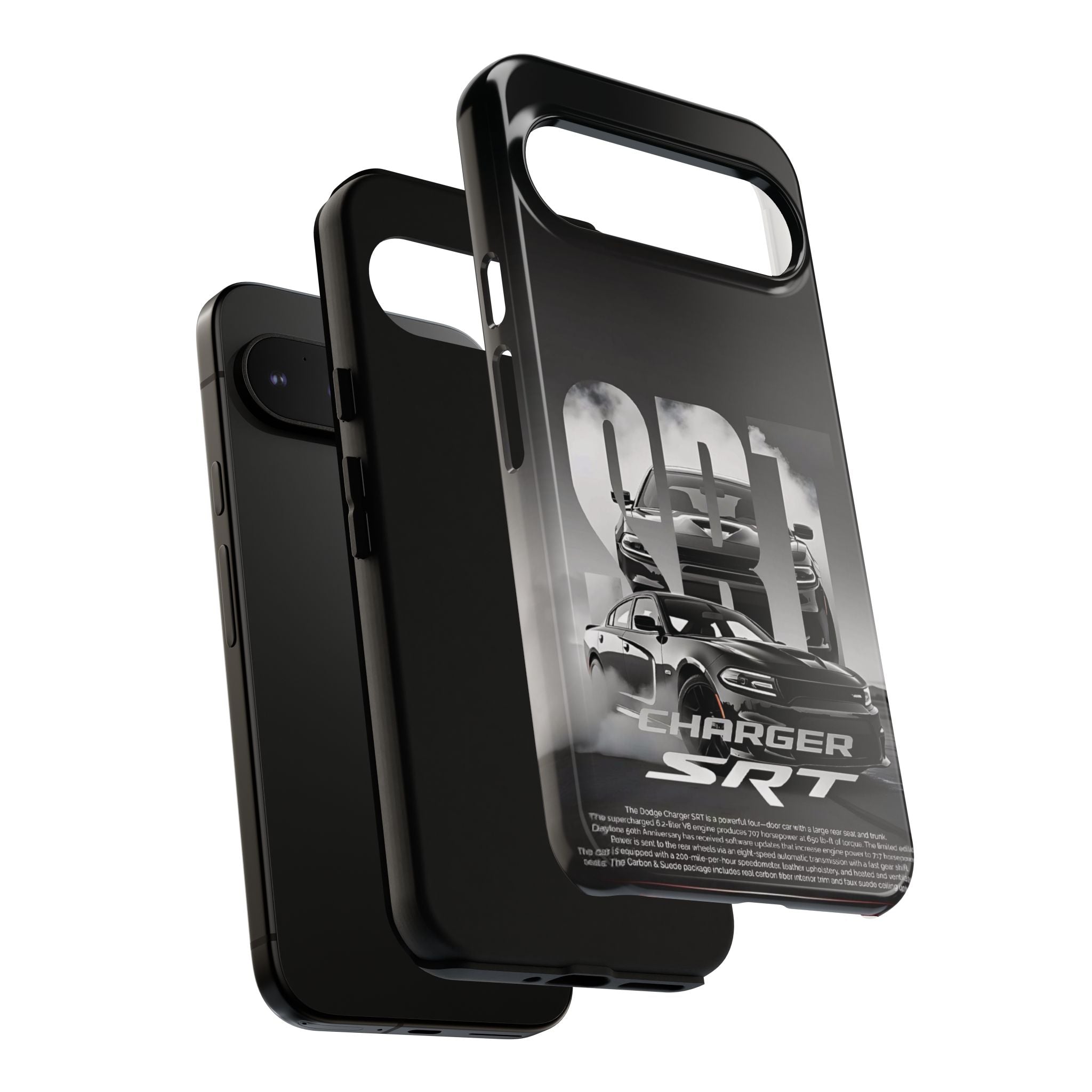 Charger SRT Tough Cases Phone Case — Monochrome Muscle Car Design