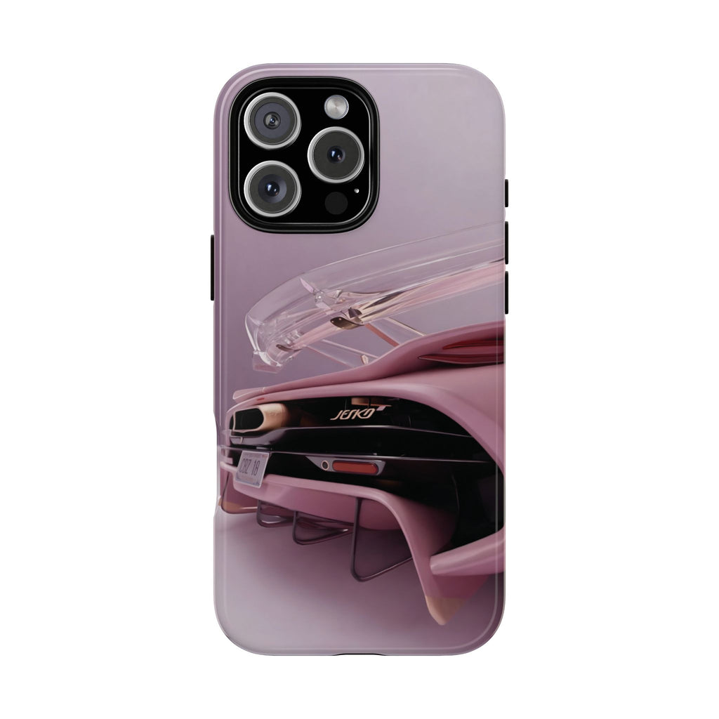 Pink Hyper Car Phone Case — Retro Automotive iPhone Cover