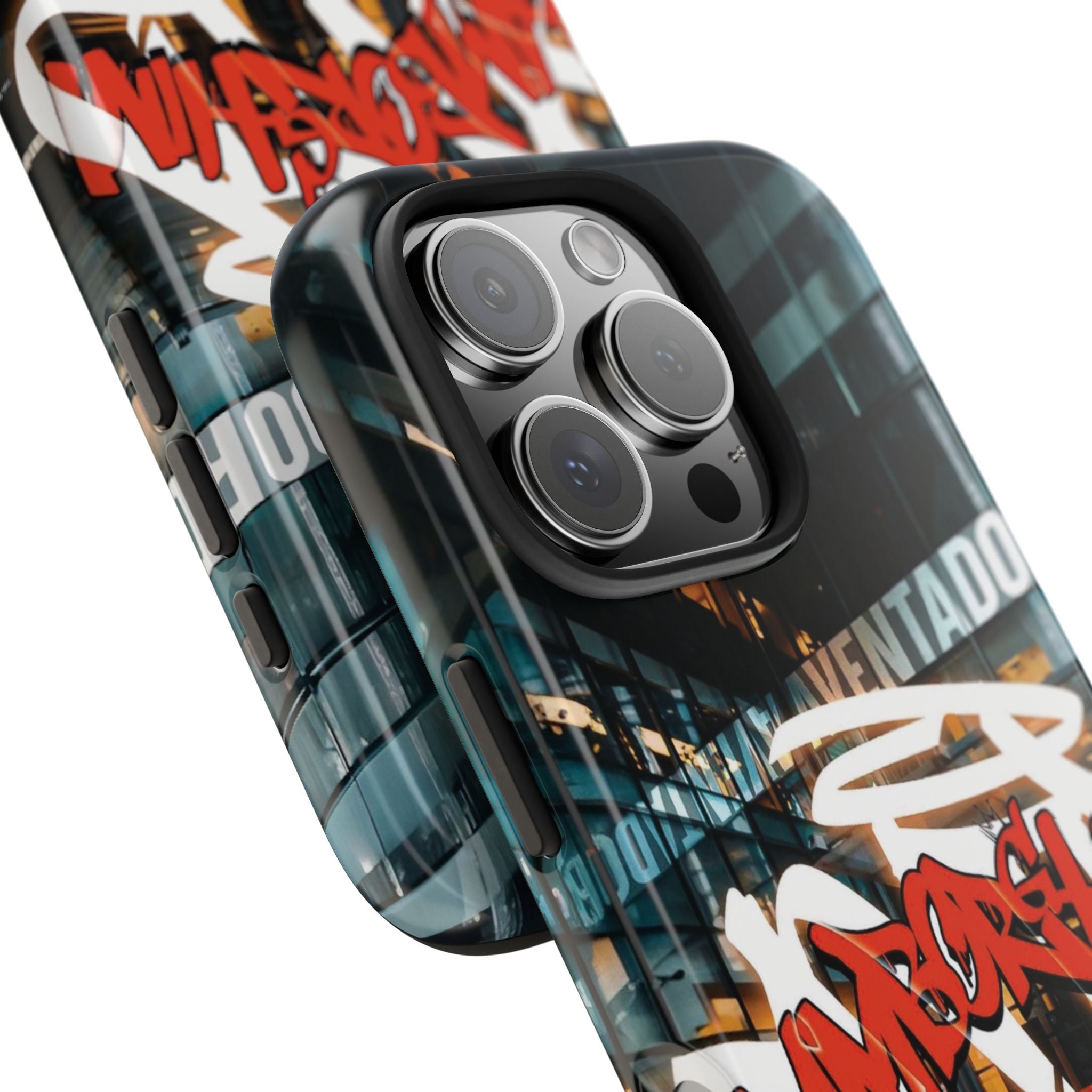 Urban Graffiti Tough Phone Case - Red Lamborghini Design