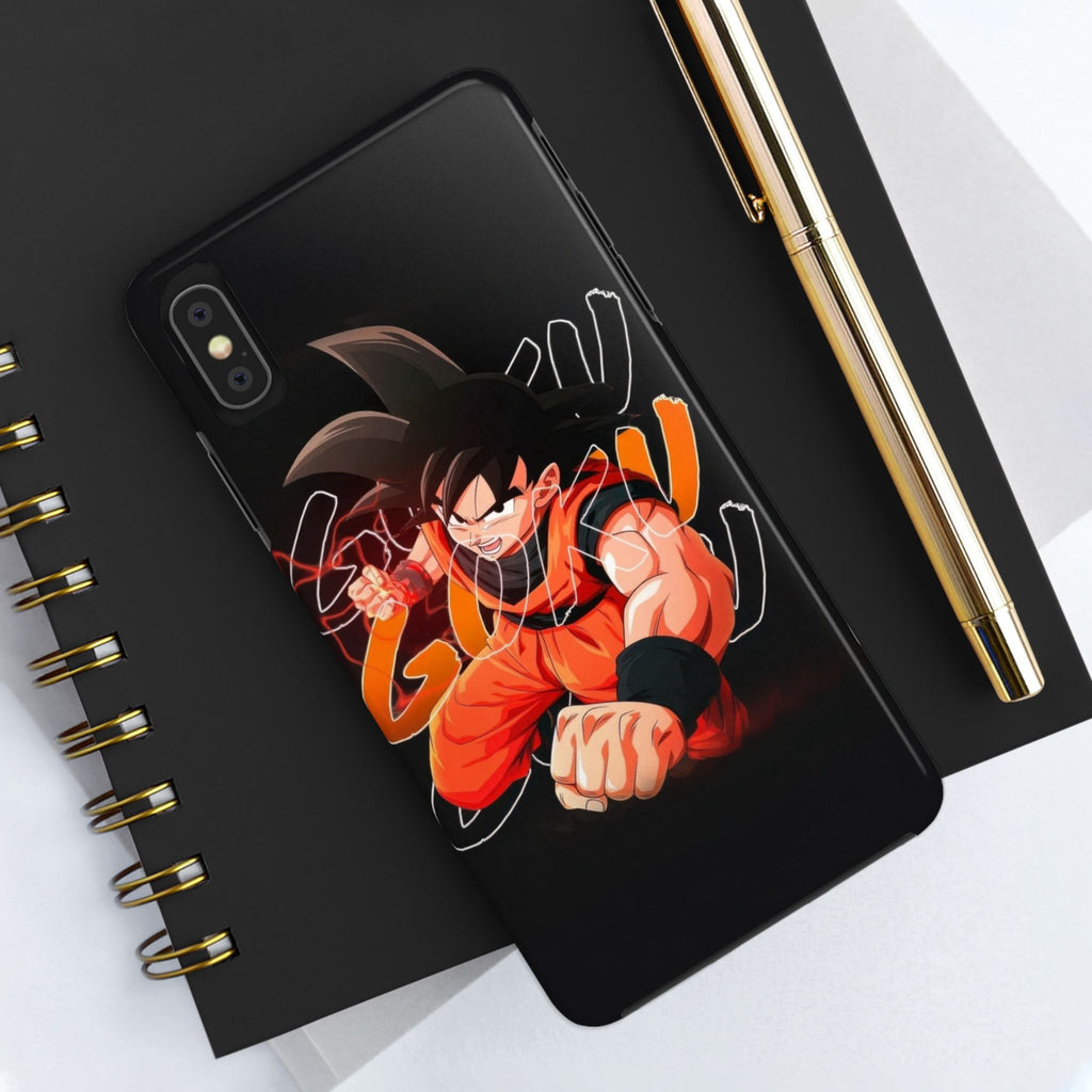 Anime Tough Phone Cases, Goku Strength Case, Durable Phone Cover, Gaming Phone Accessory, Cartoon Phone Case, Gift for Fans