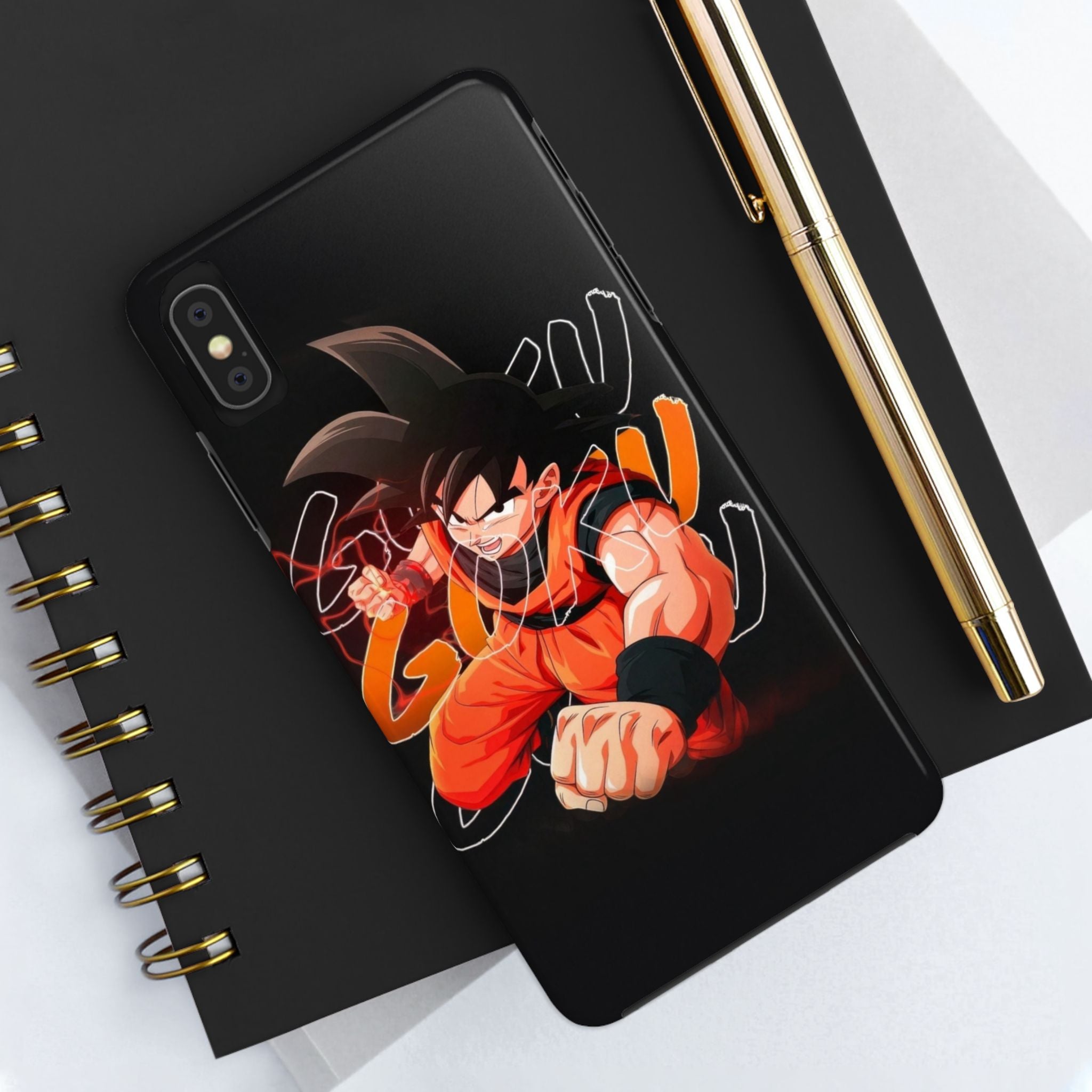 Anime Tough Phone Cases, Goku Strength Case, Durable Phone Cover, Gaming Phone Accessory, Cartoon Phone Case, Gift for Fans