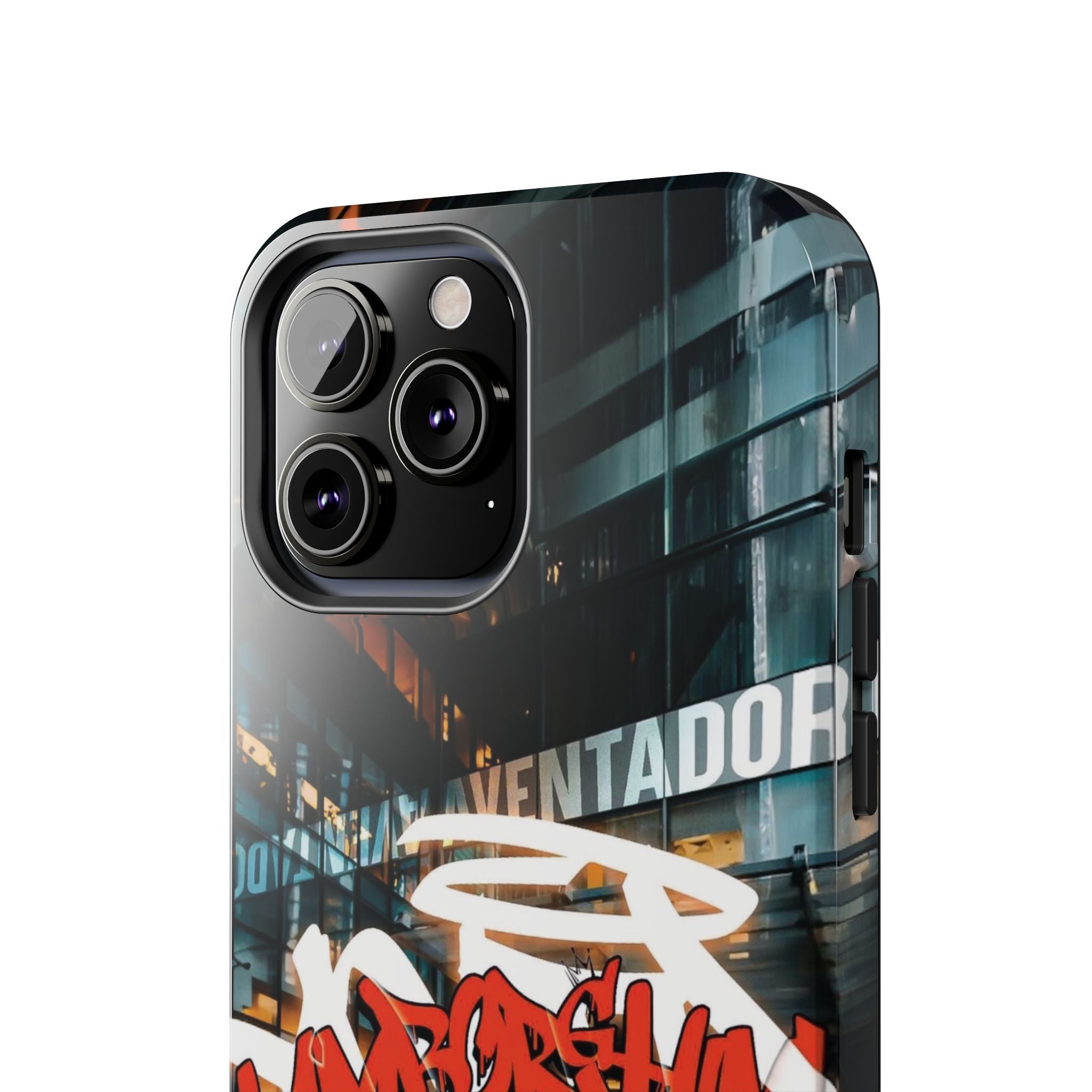 Urban Graffiti Tough Phone Case - Red Lamborghini Design