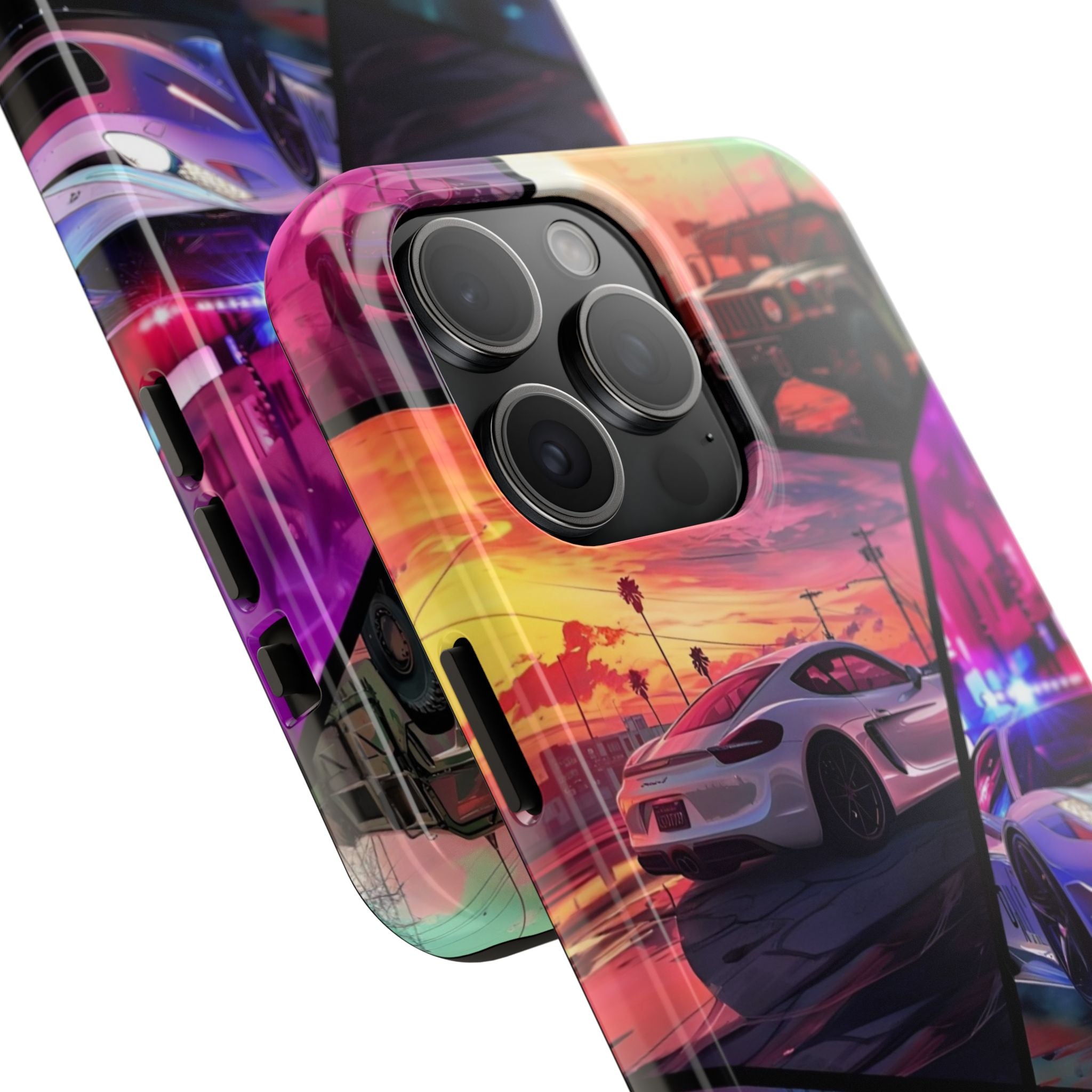 Vibrant Automotive Tough Phone Cases for Car Enthusiasts