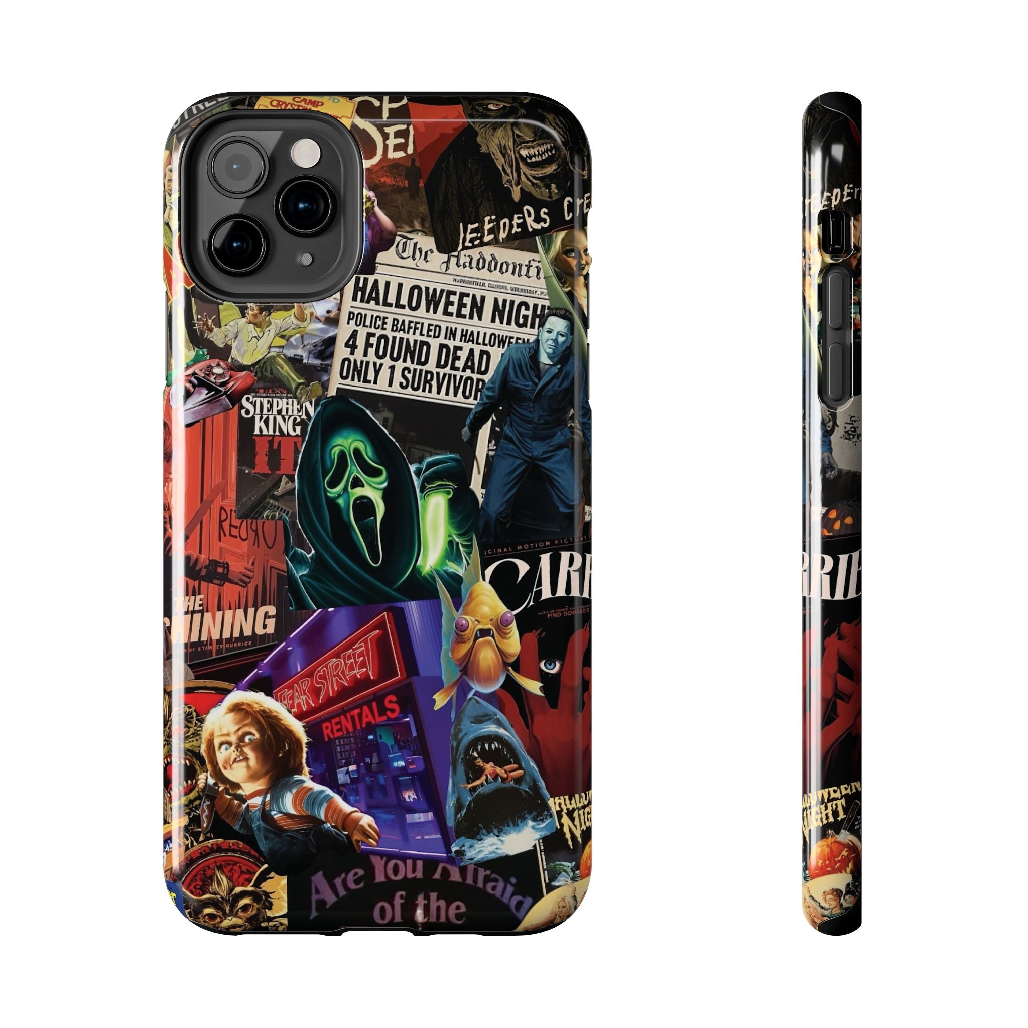 Spooky Horror Movie Phone Case | Tough Phone Cases for Horror Lovers, Halloween Gifts, Unique Accessories, Movie Night Essentials, [...]